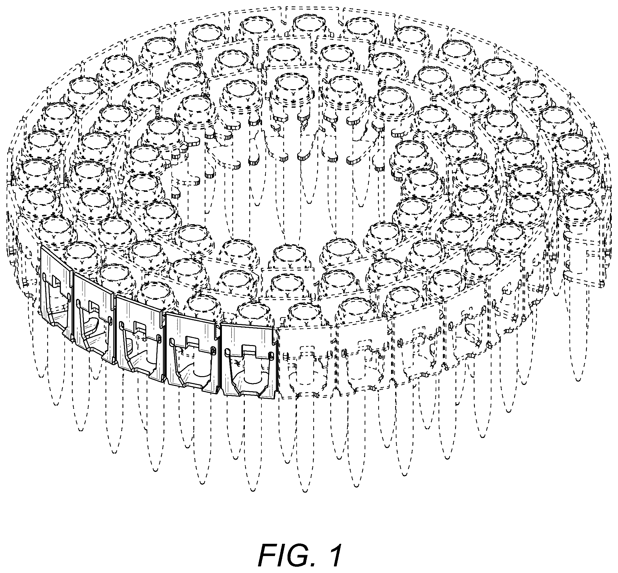 Patent USD1124852 Figure 1 – Connecting nails