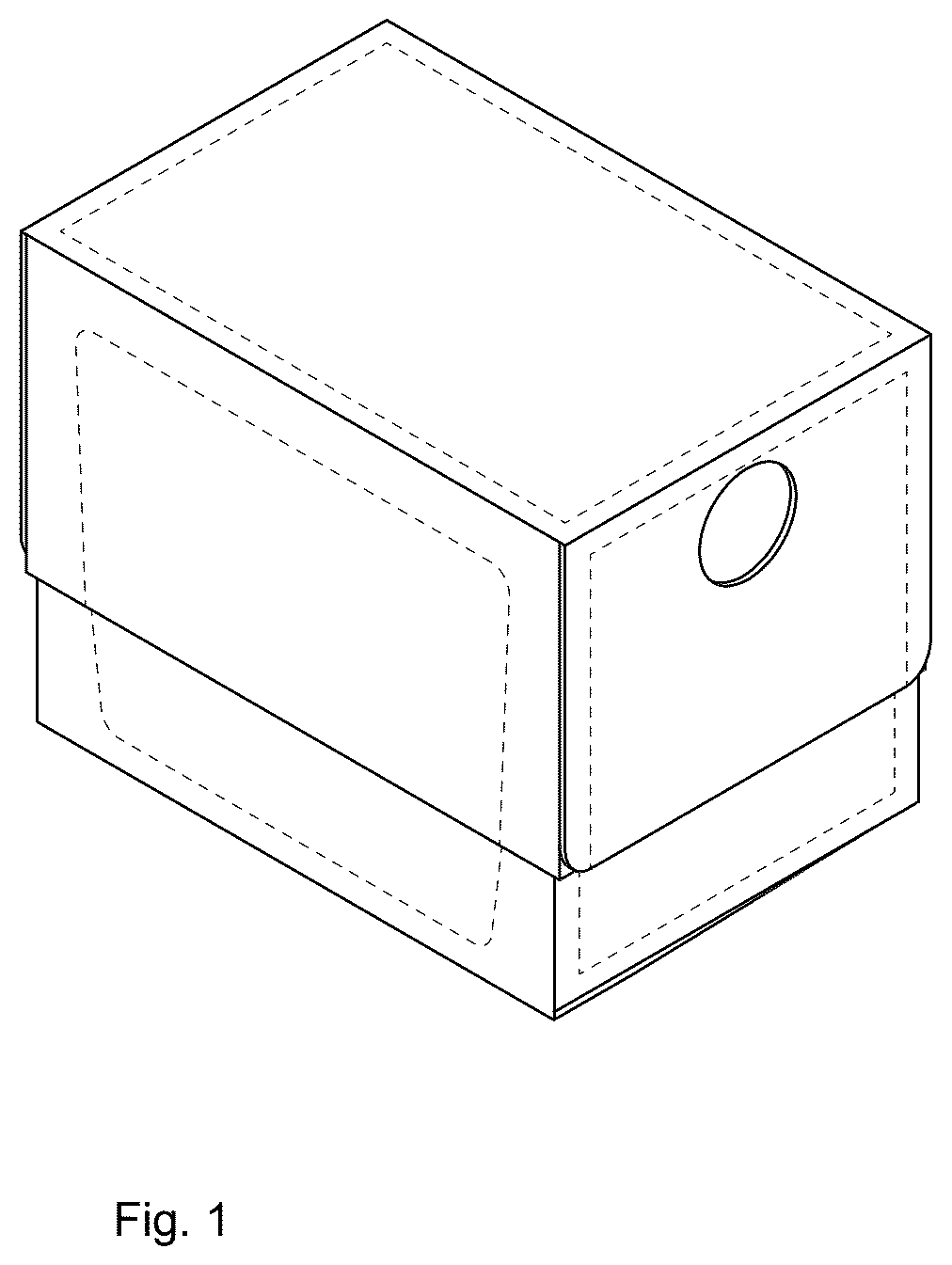 Patent USD1124864 Figure 1 – Packaging carton
