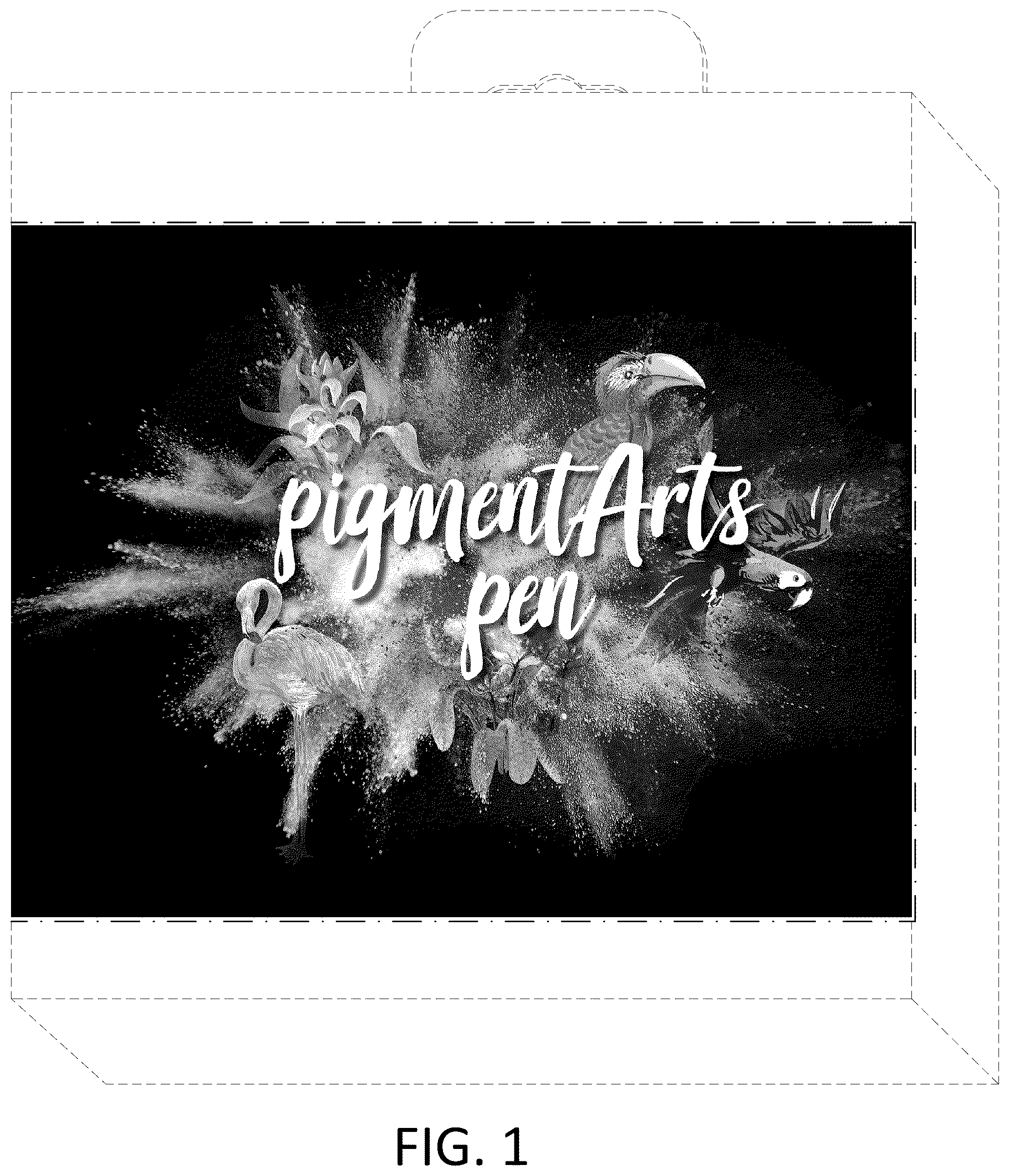 Patent USD1124868 — Package with surface ornamentation — Figure 1