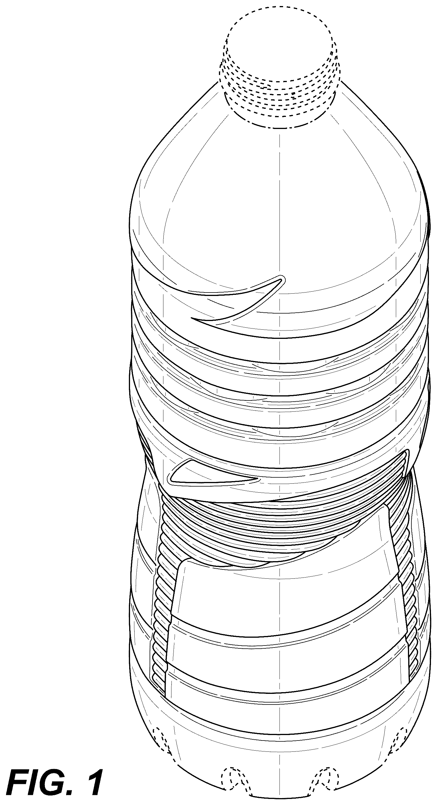 Patent USD1124886 Figure 1 – Bottle