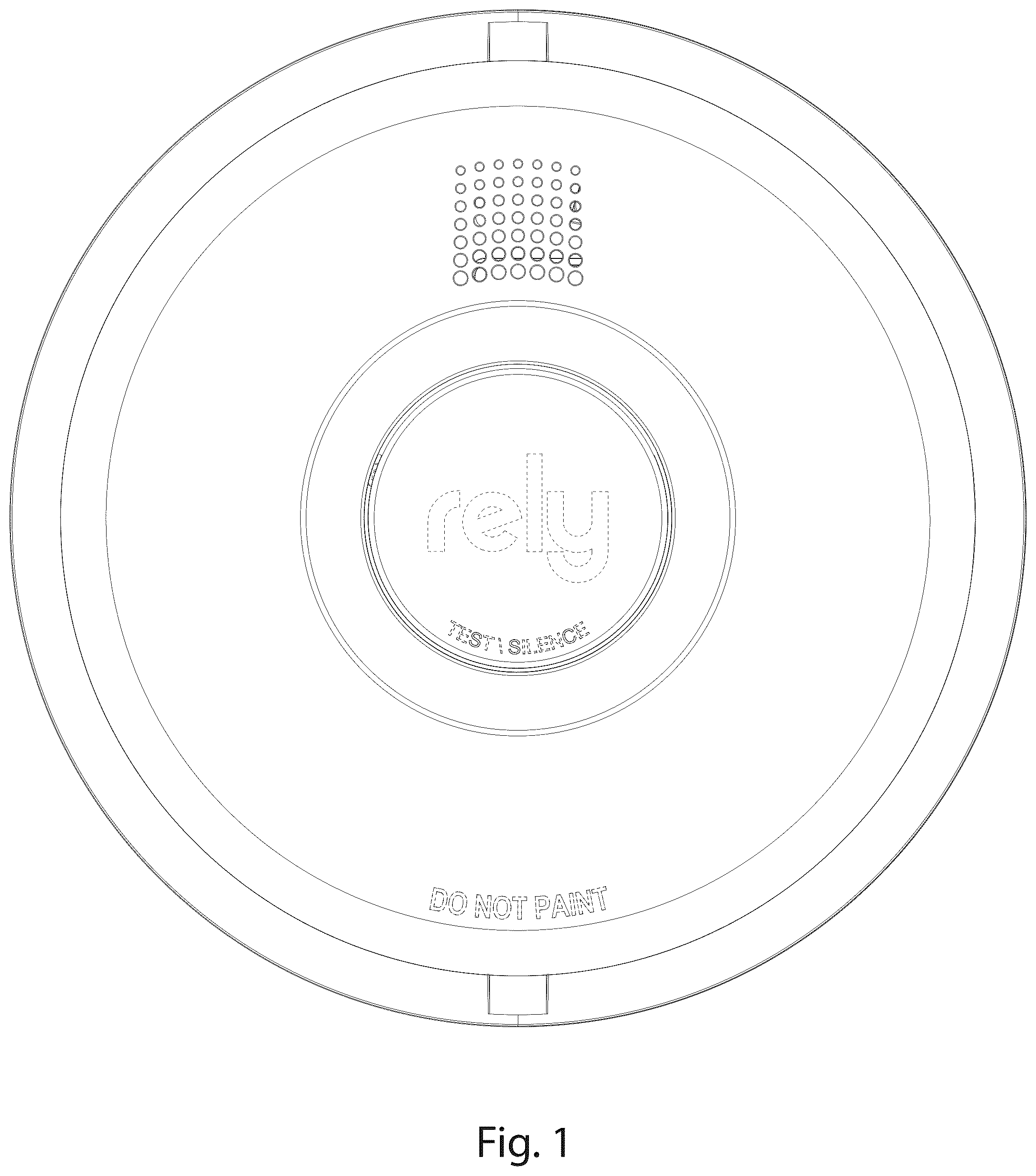 Patent USD1124922 — Hazardous condition alarm housing — Figure 1