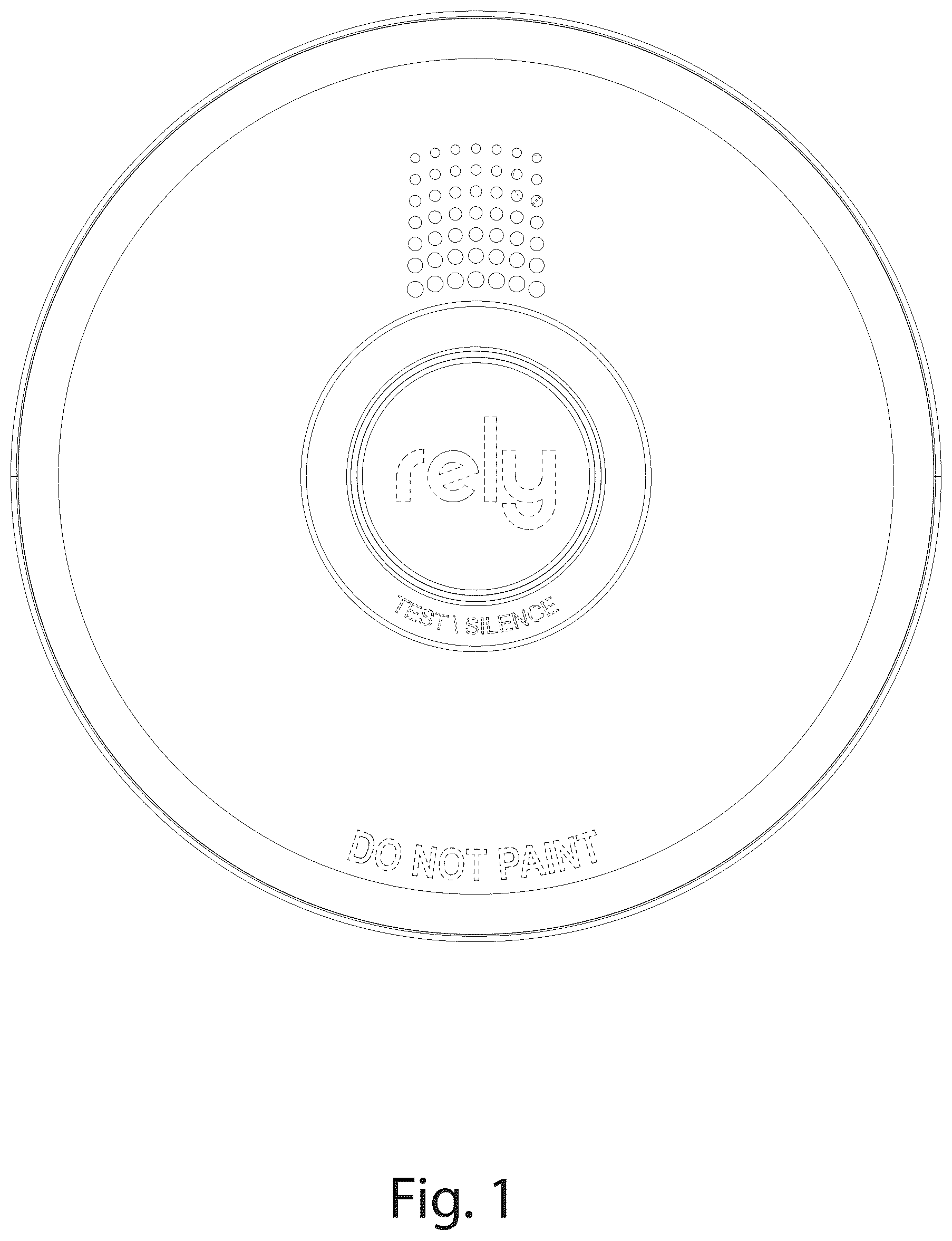 Patent USD1124923 — Hazardous condition alarm housing — Figure 1
