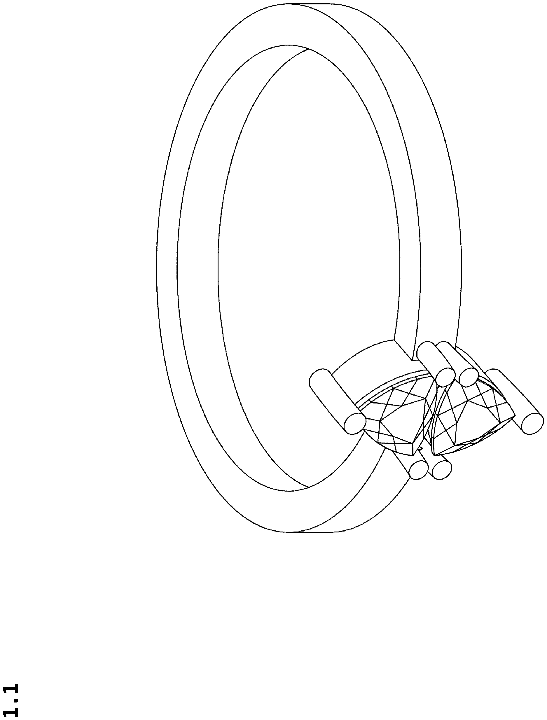 Patent USD1124940 Figure 1 – Finger ring
