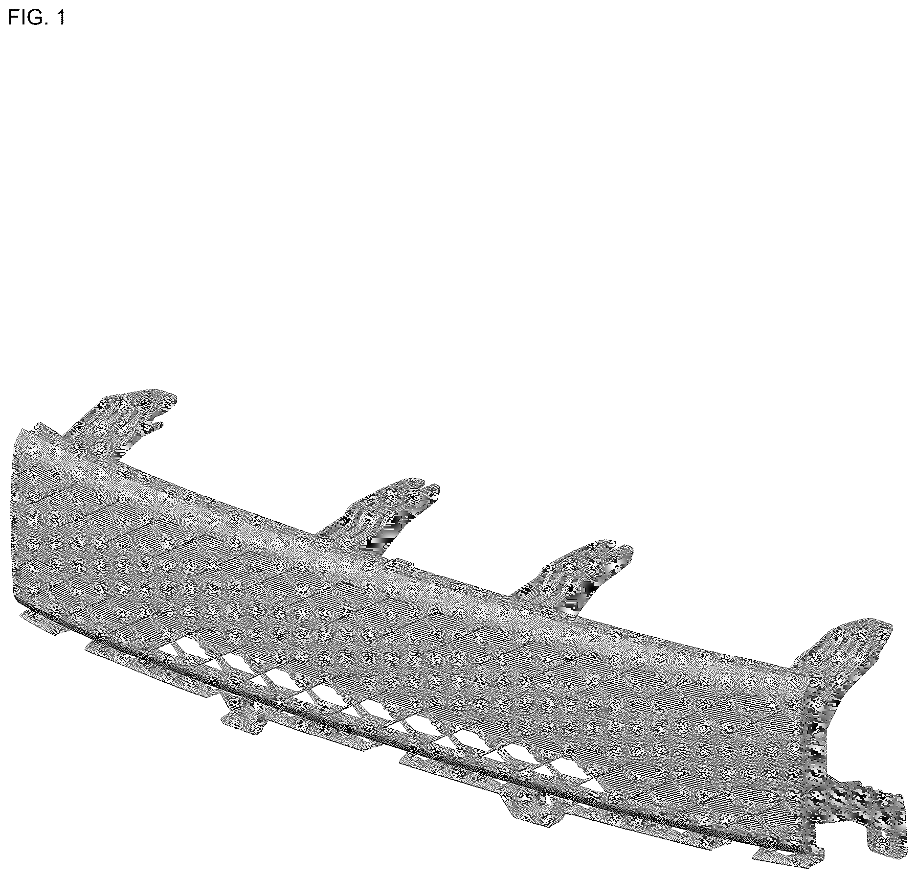 Patent USD1124973 — Radiator grille for automobile — Figure 1