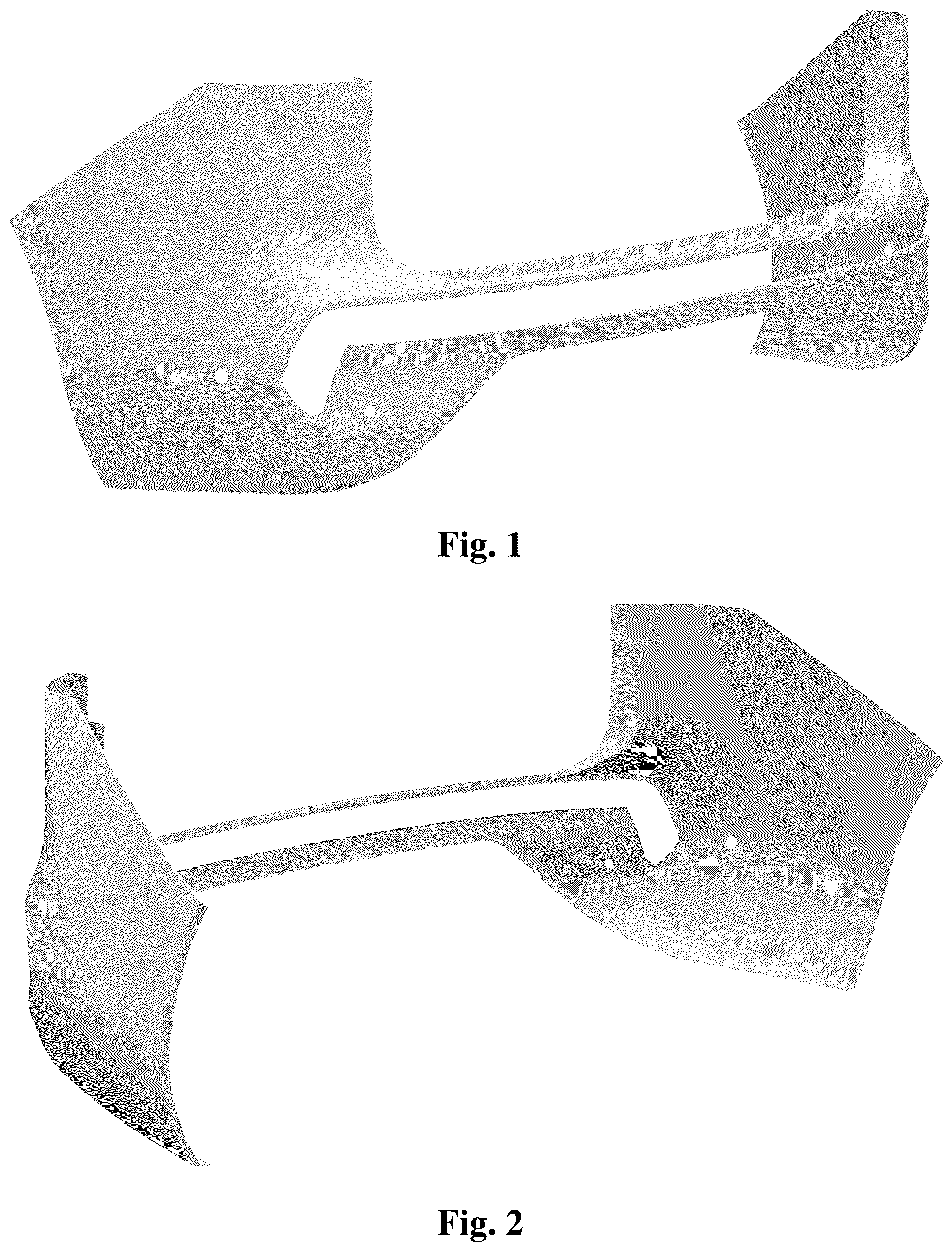 Patent USD1124983 Figure 1 – Vehicle bumper