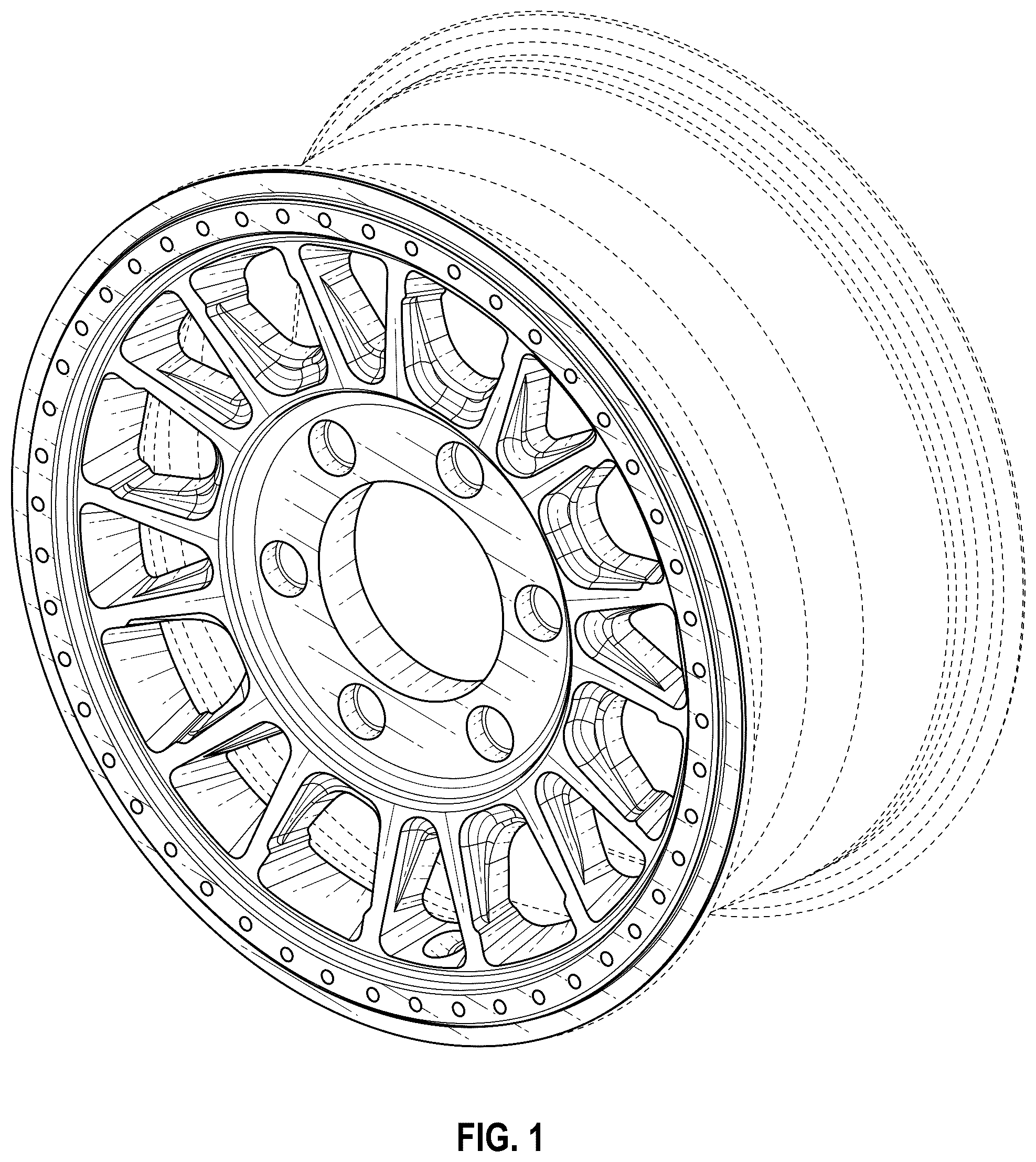 Patent USD1124997 — Wheel — Figure 1