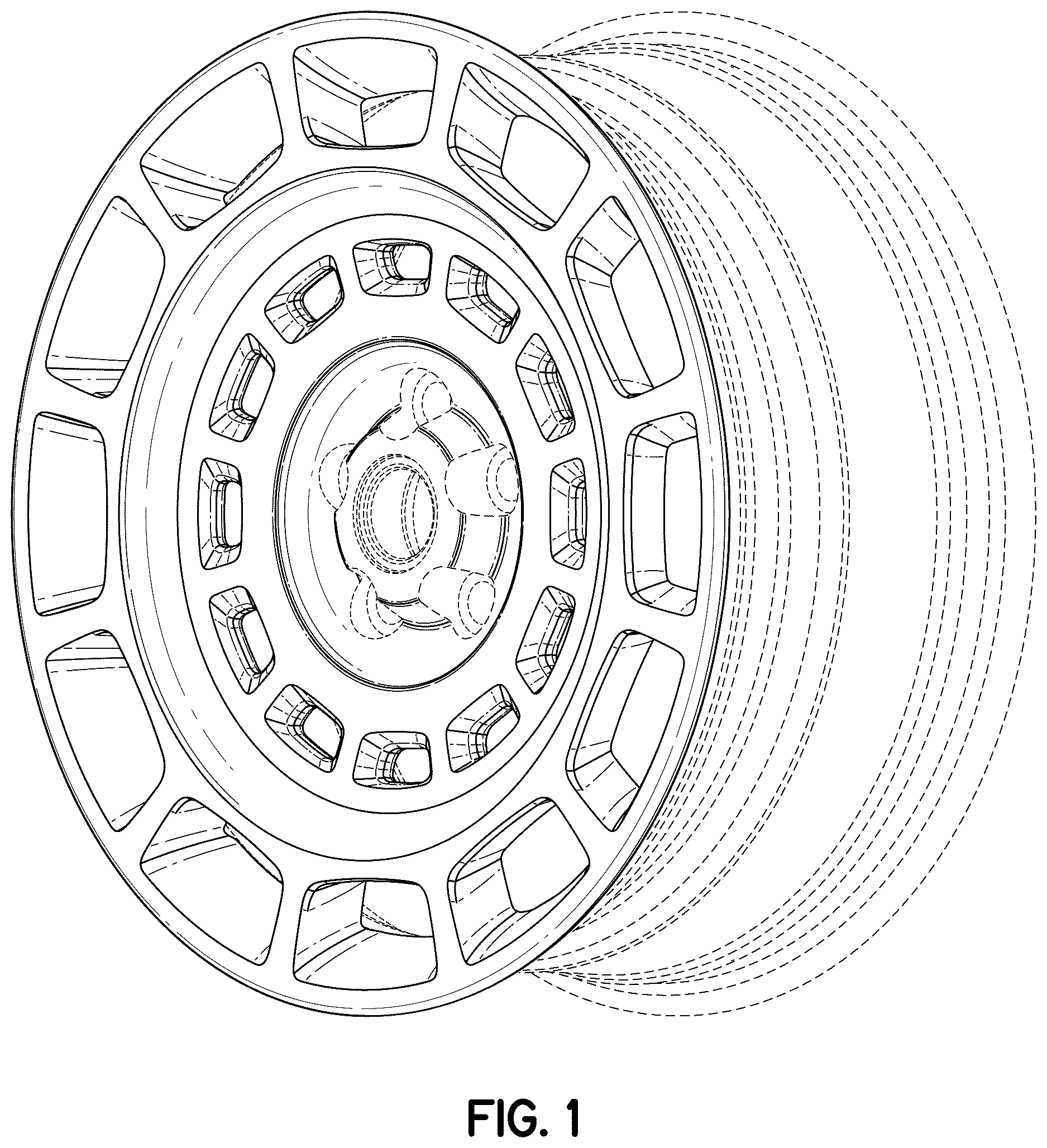 Patent USD1125006 — Wheel — Figure 1