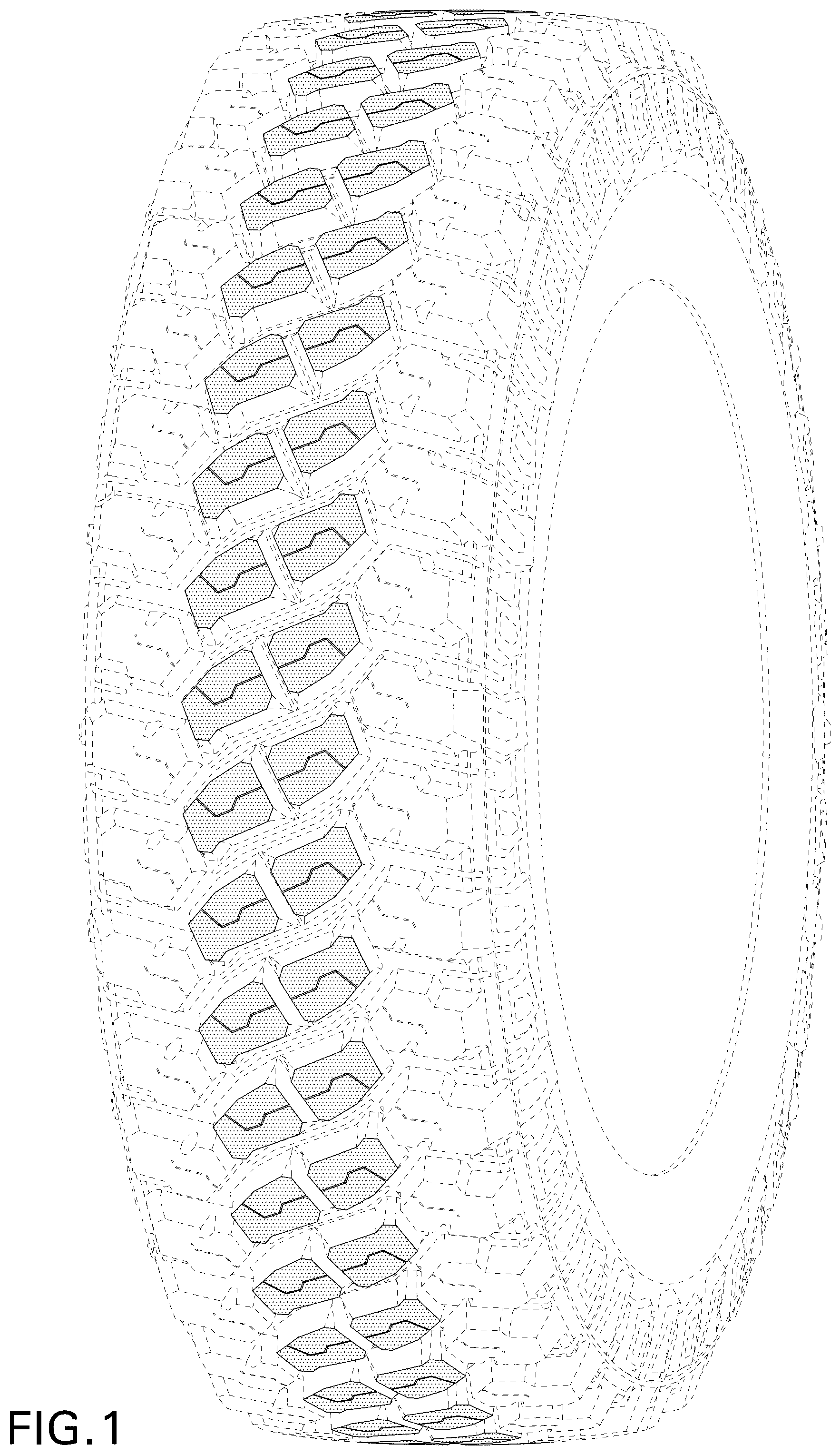 Patent USD1125016 — Tire — Figure 1