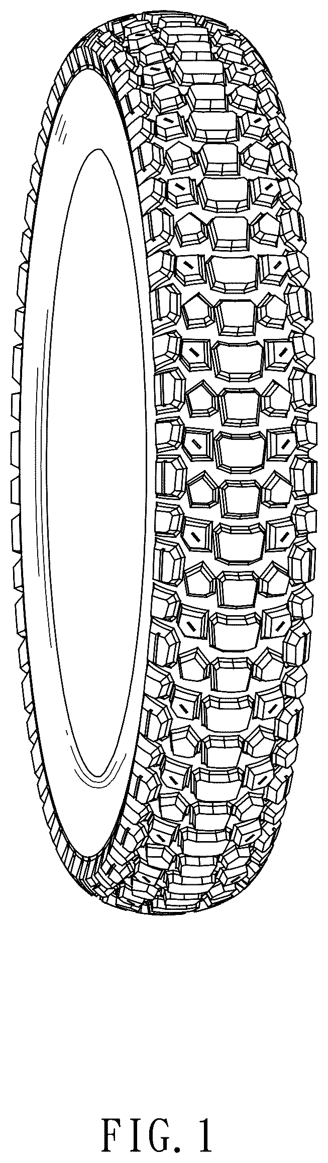 Patent USD1125017 Figure 1 – Tire