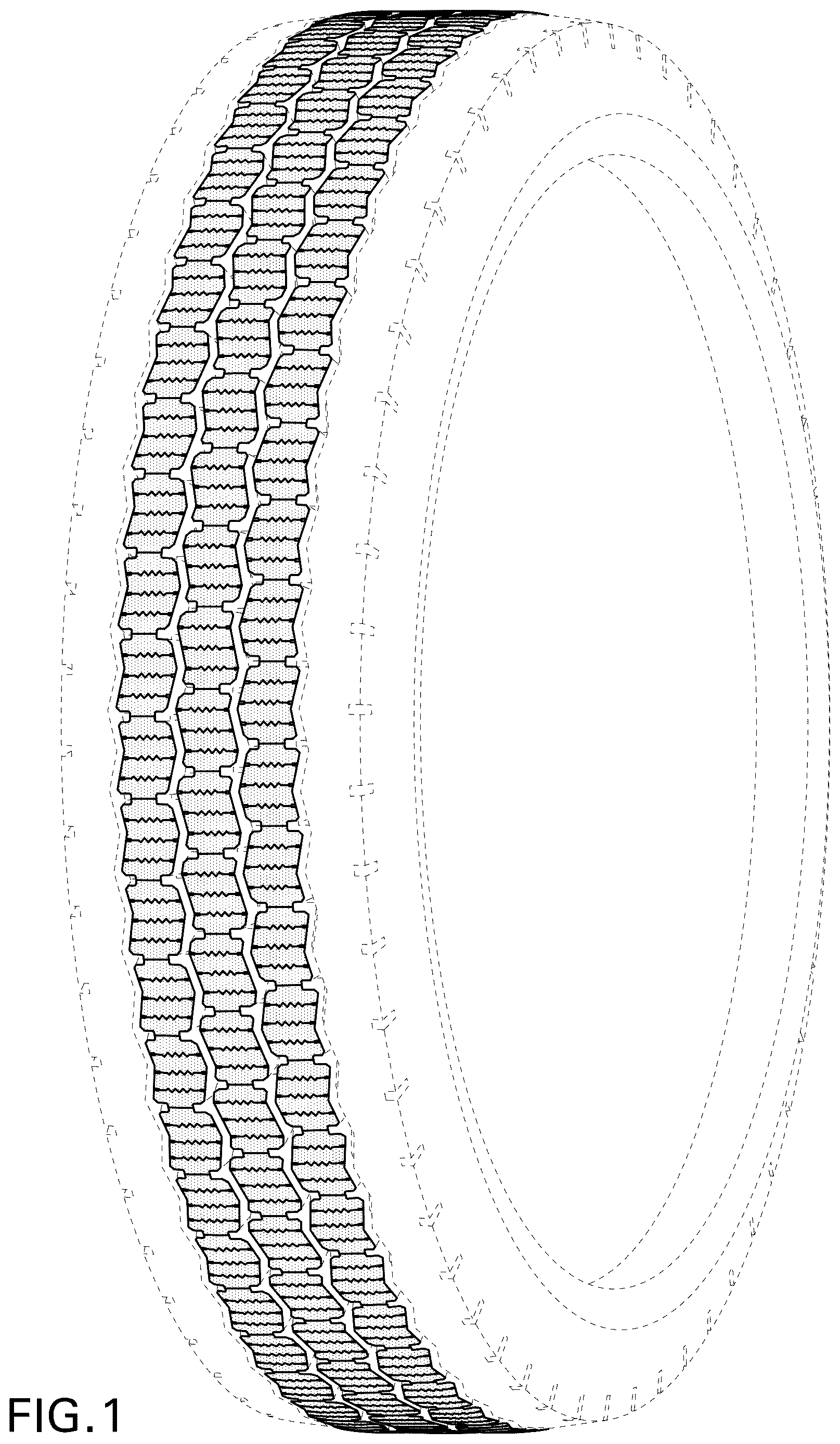 Patent USD1125022 — Tire — Figure 1