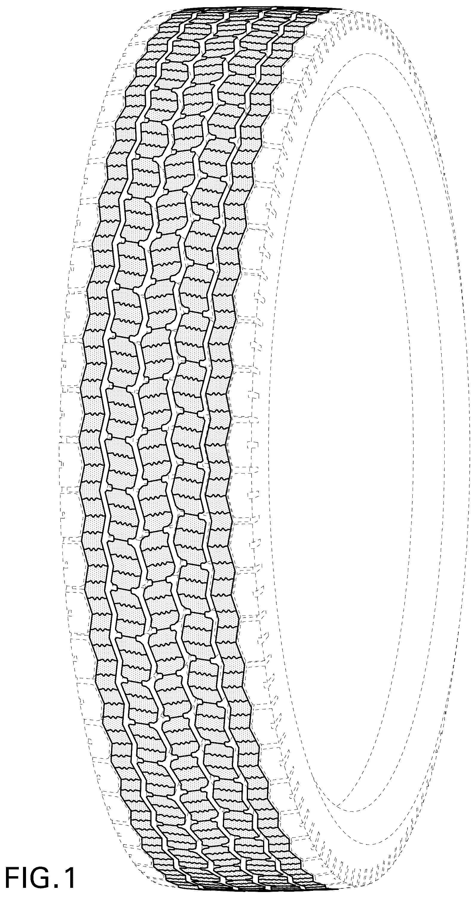 Patent USD1125023 — Tire — Figure 1