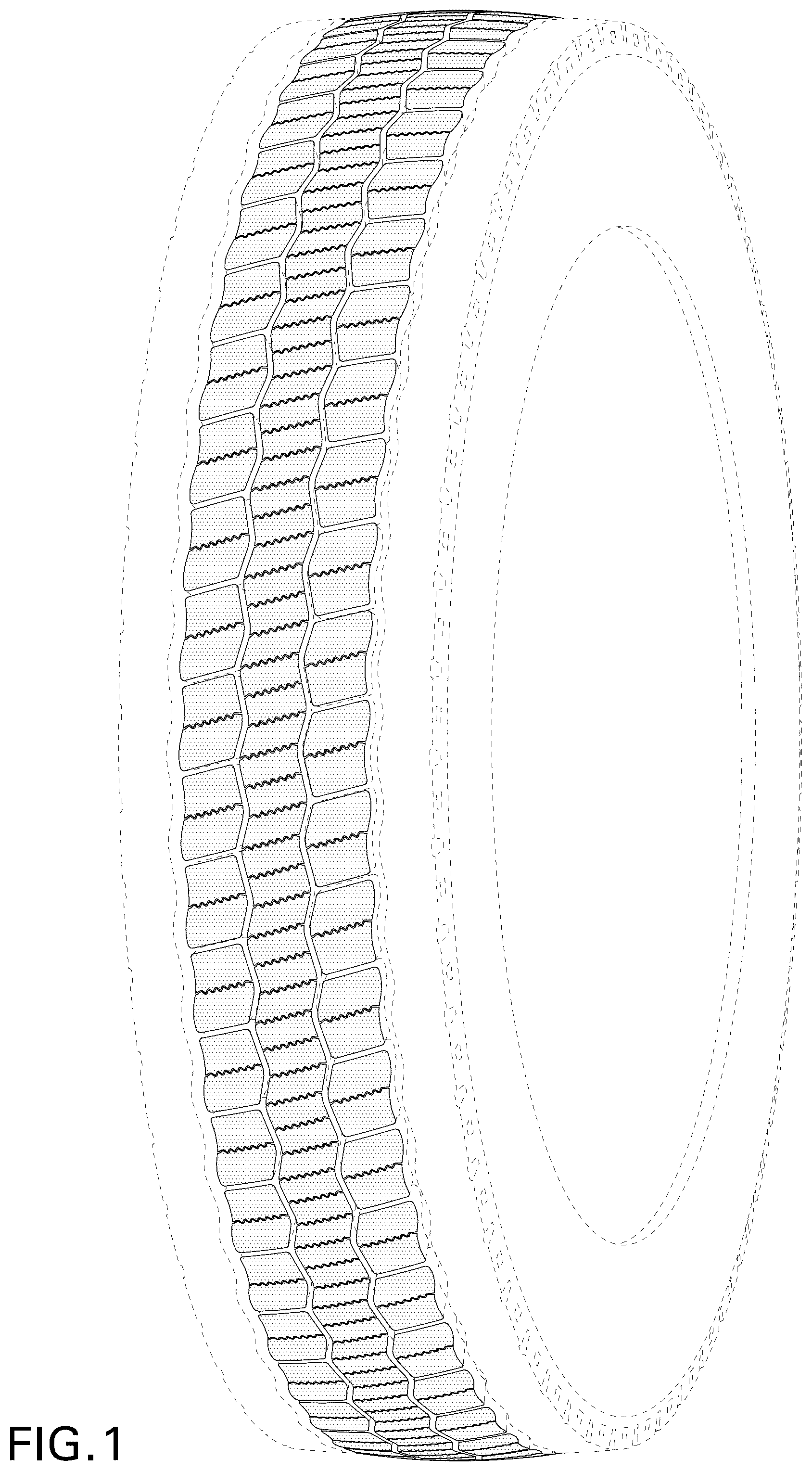 Patent USD1125025 — Tire — Figure 1