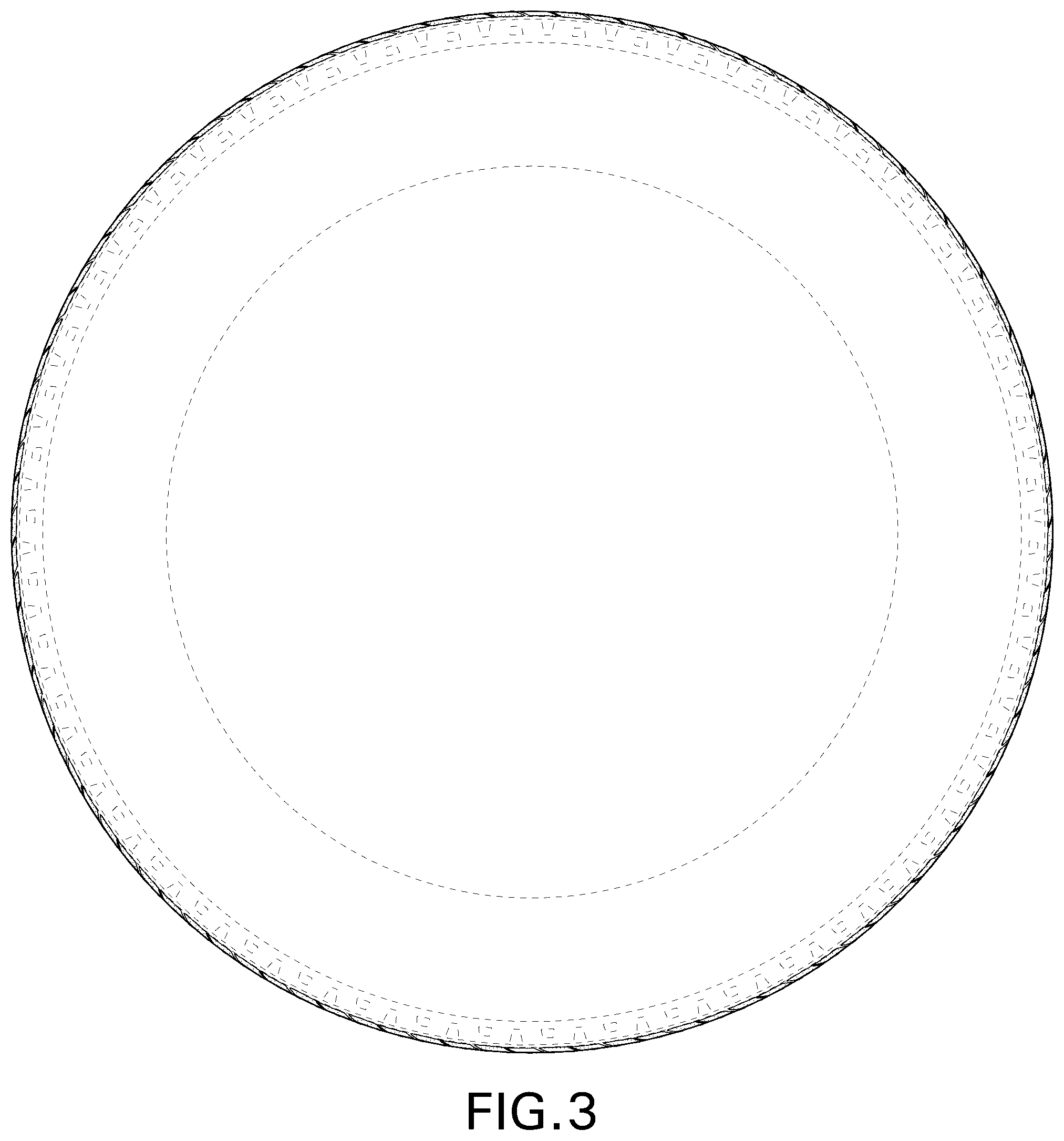 Patent USD1125025 Figure 3 – Tire