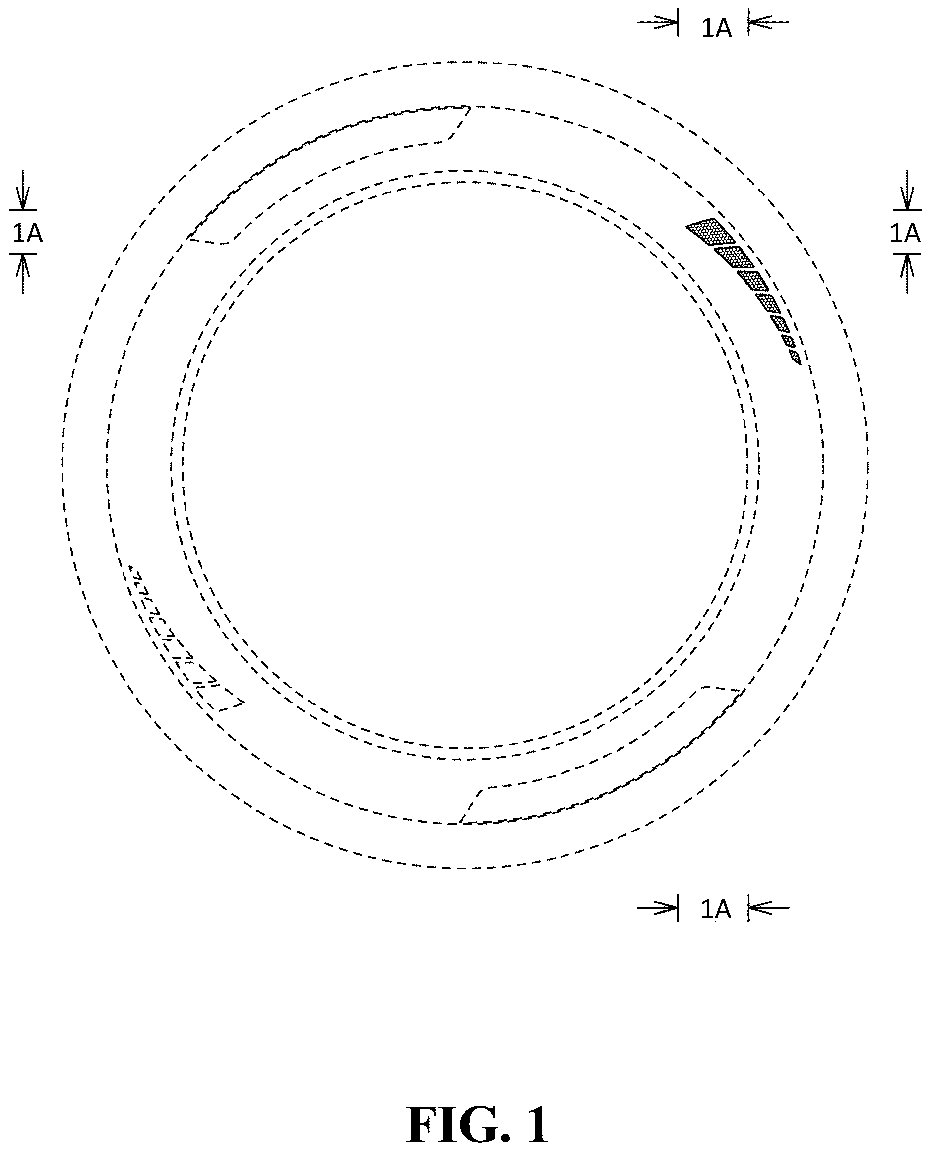 Patent USD1125028 Figure 1 – Tire for automobile