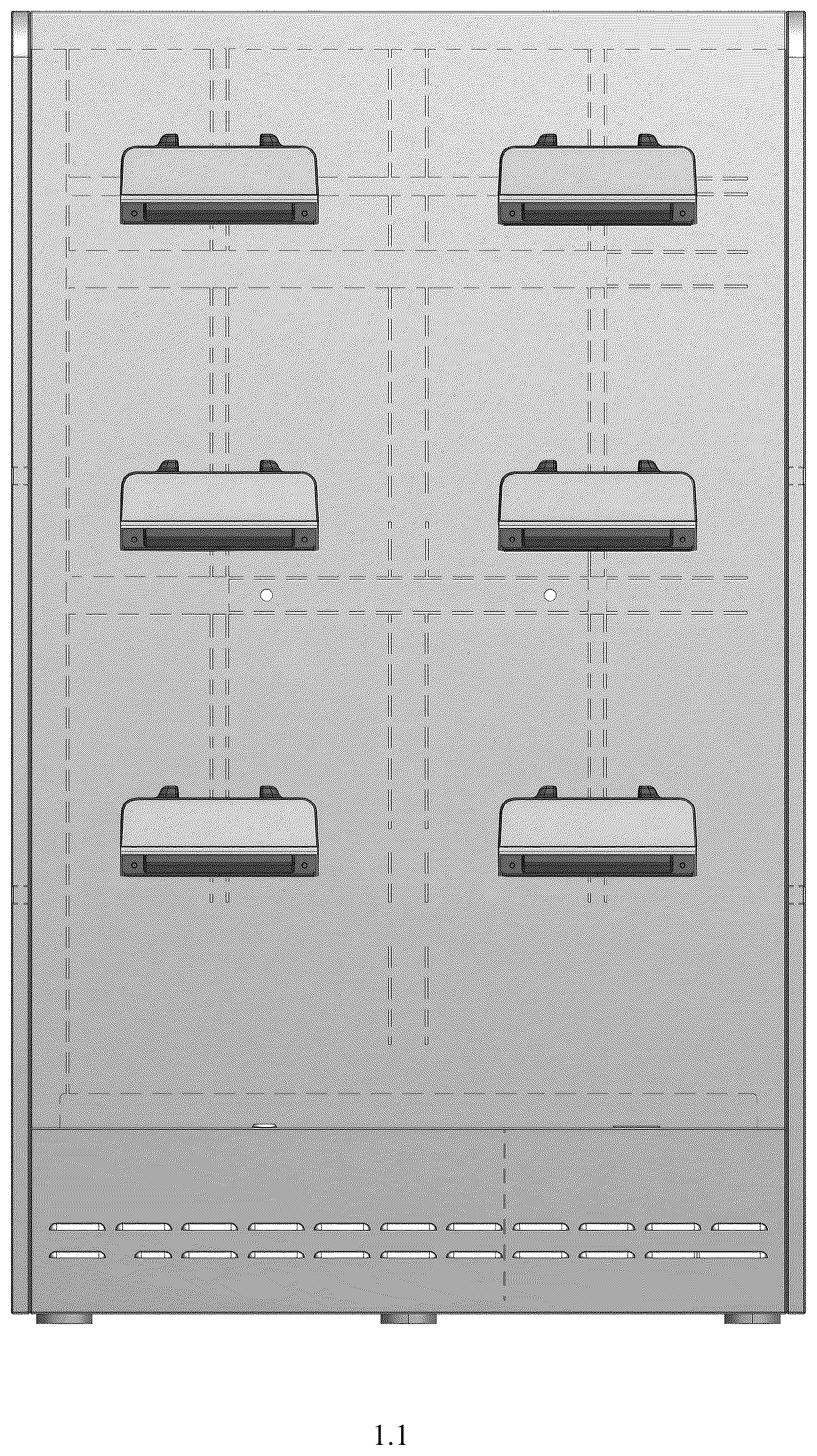 Patent USD1125043 Figure 1 – Charging wall box