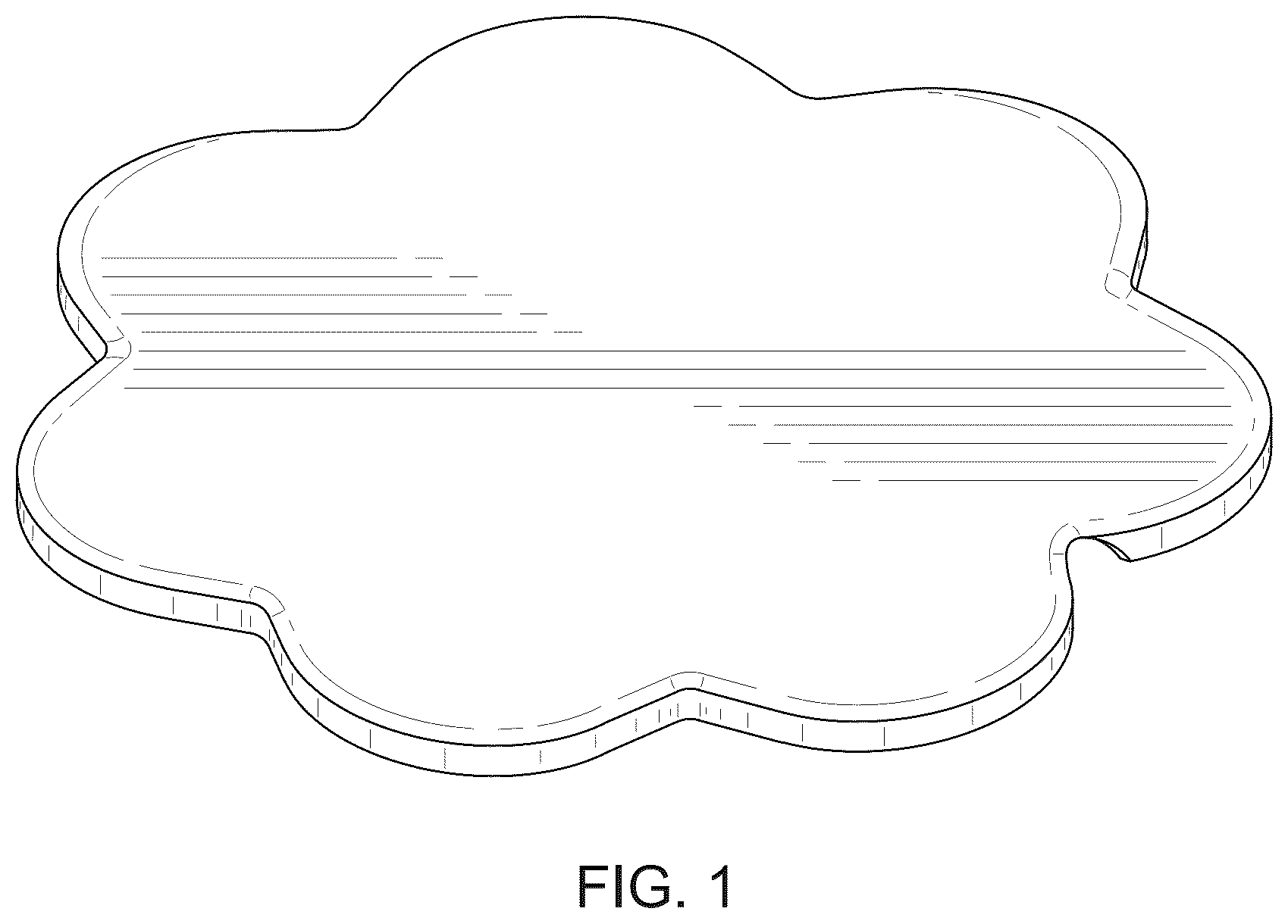 Patent USD1125058 — 7-petal flower shaped cover for wireless charger — Figure 1