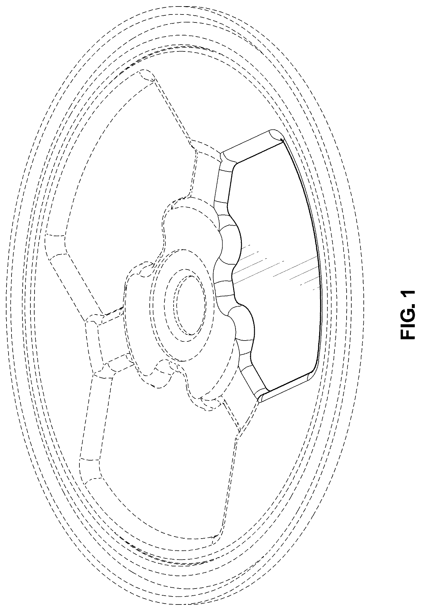 Patent USD1125062 — Cap for battery — Figure 1