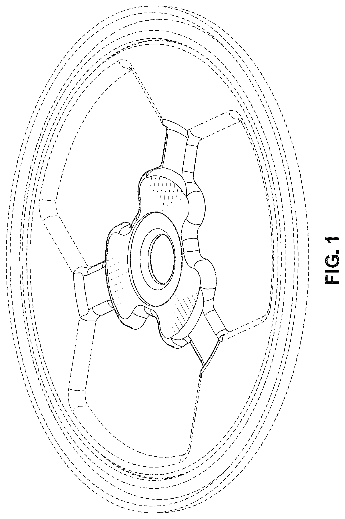 Patent USD1125063 — Cap for battery — Figure 1