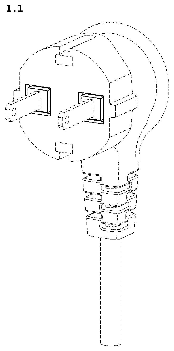 Patent USD1125072 — Power plug — Figure 1