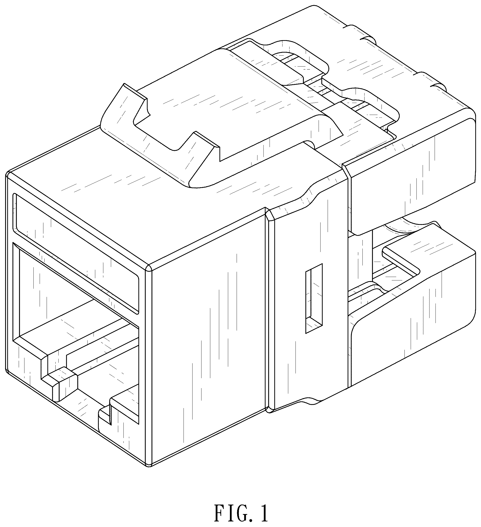 Patent USD1125078 — Network connector — Figure 1