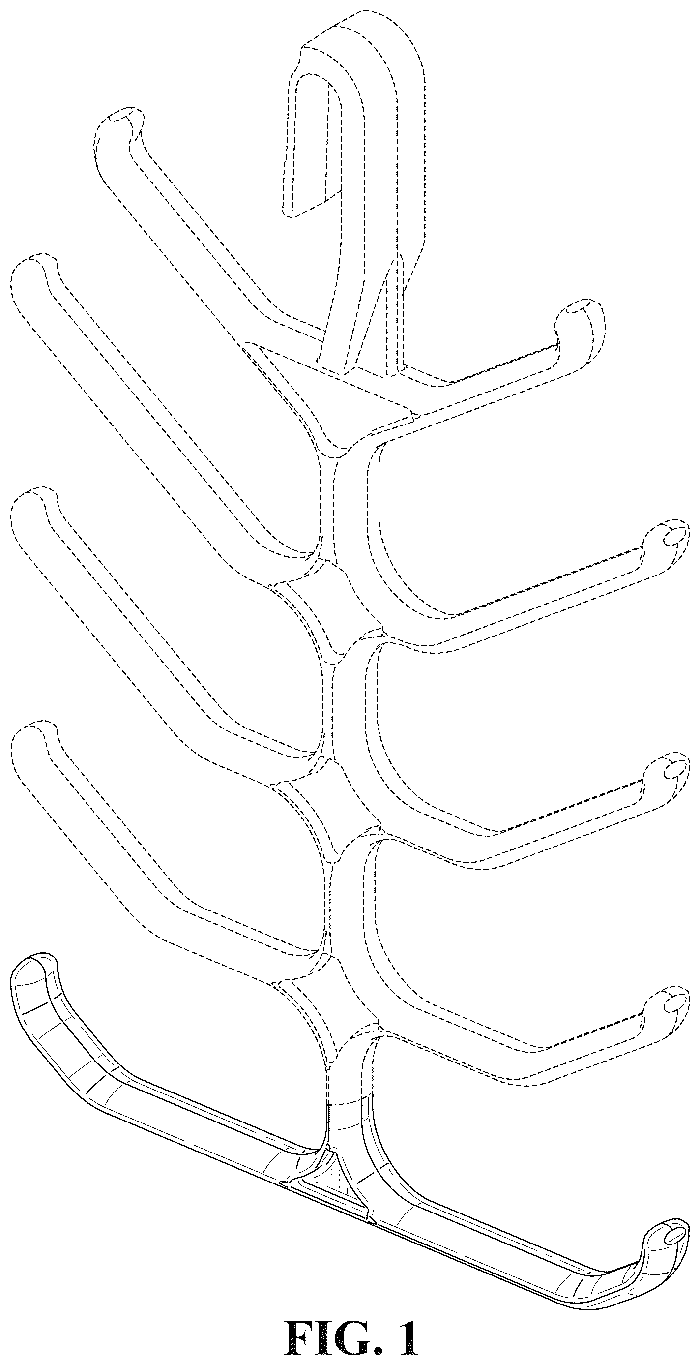 Patent USD1125081 — Messenger cable hanger — Figure 1