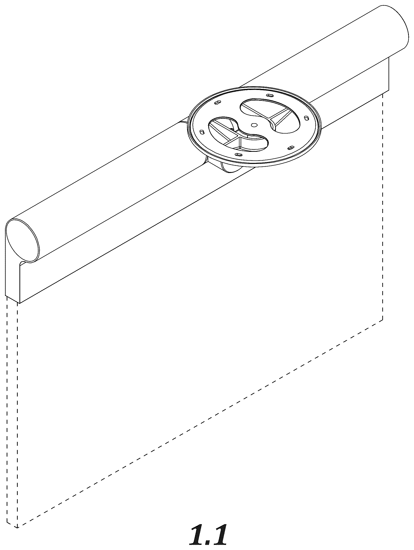 Patent USD1125134 Figure 1 – Antenna bracket