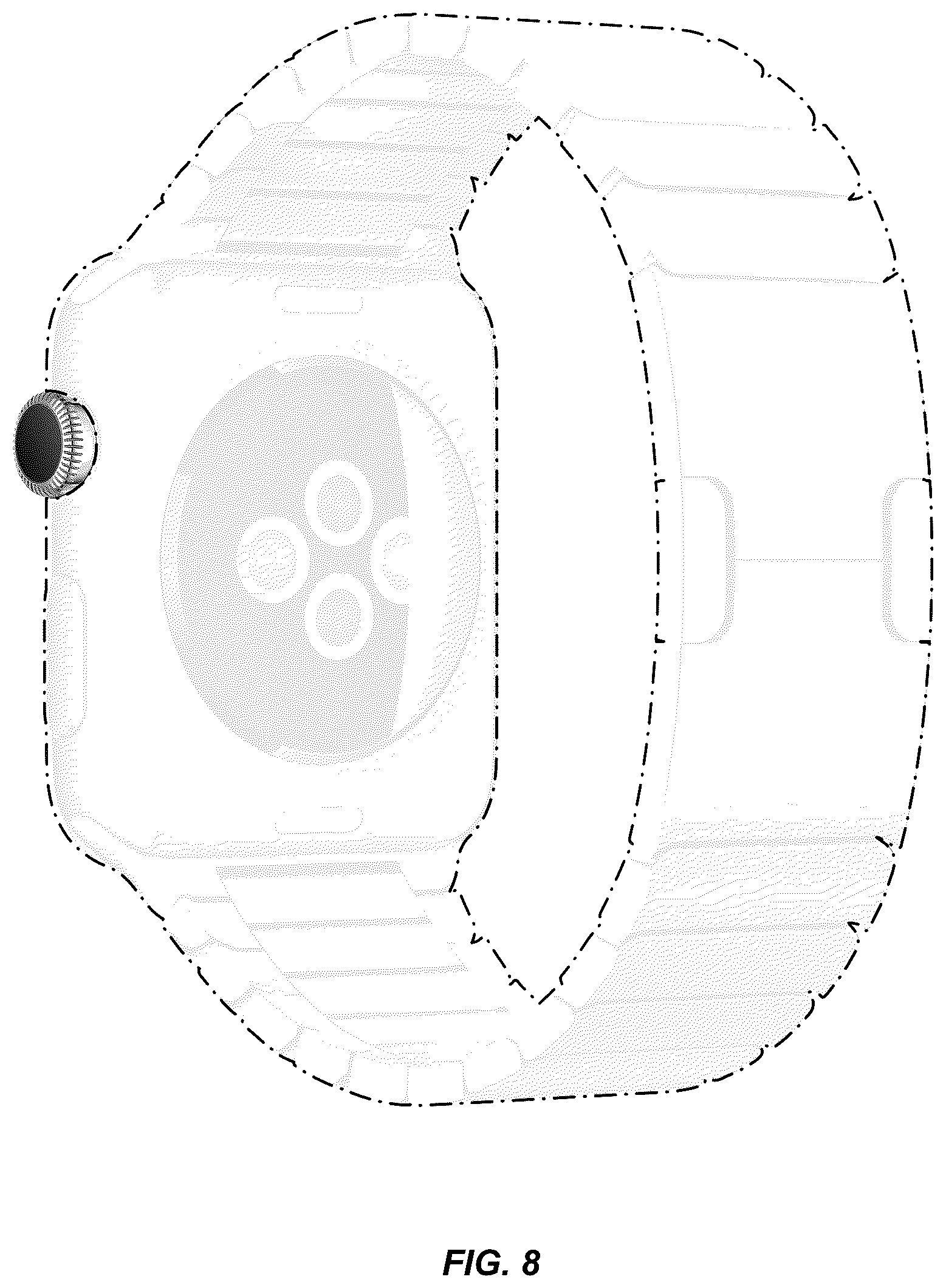 Patent USD1125158 Figure 8 – Wearable device