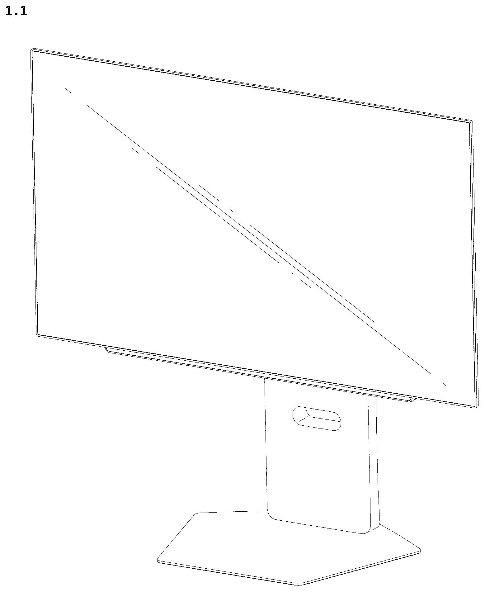 Patent USD1125161 — Monitor — Figure 1