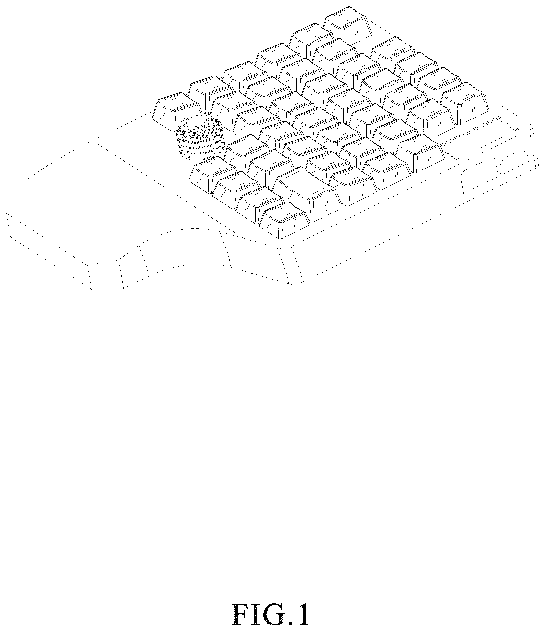 Patent USD1125163 — Keyboard — Figure 1