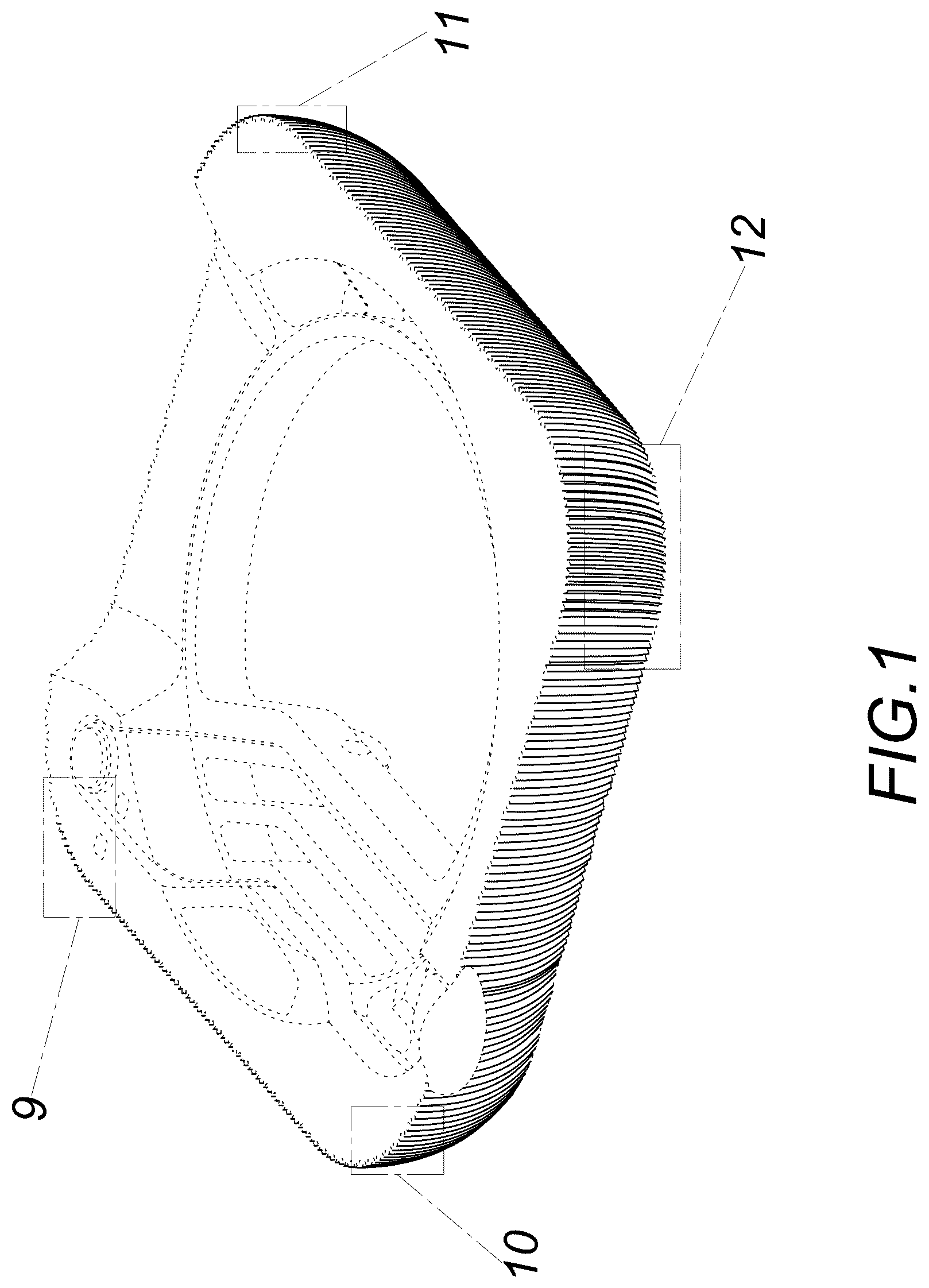 Patent USD1125173 Figure 1 – Computer base