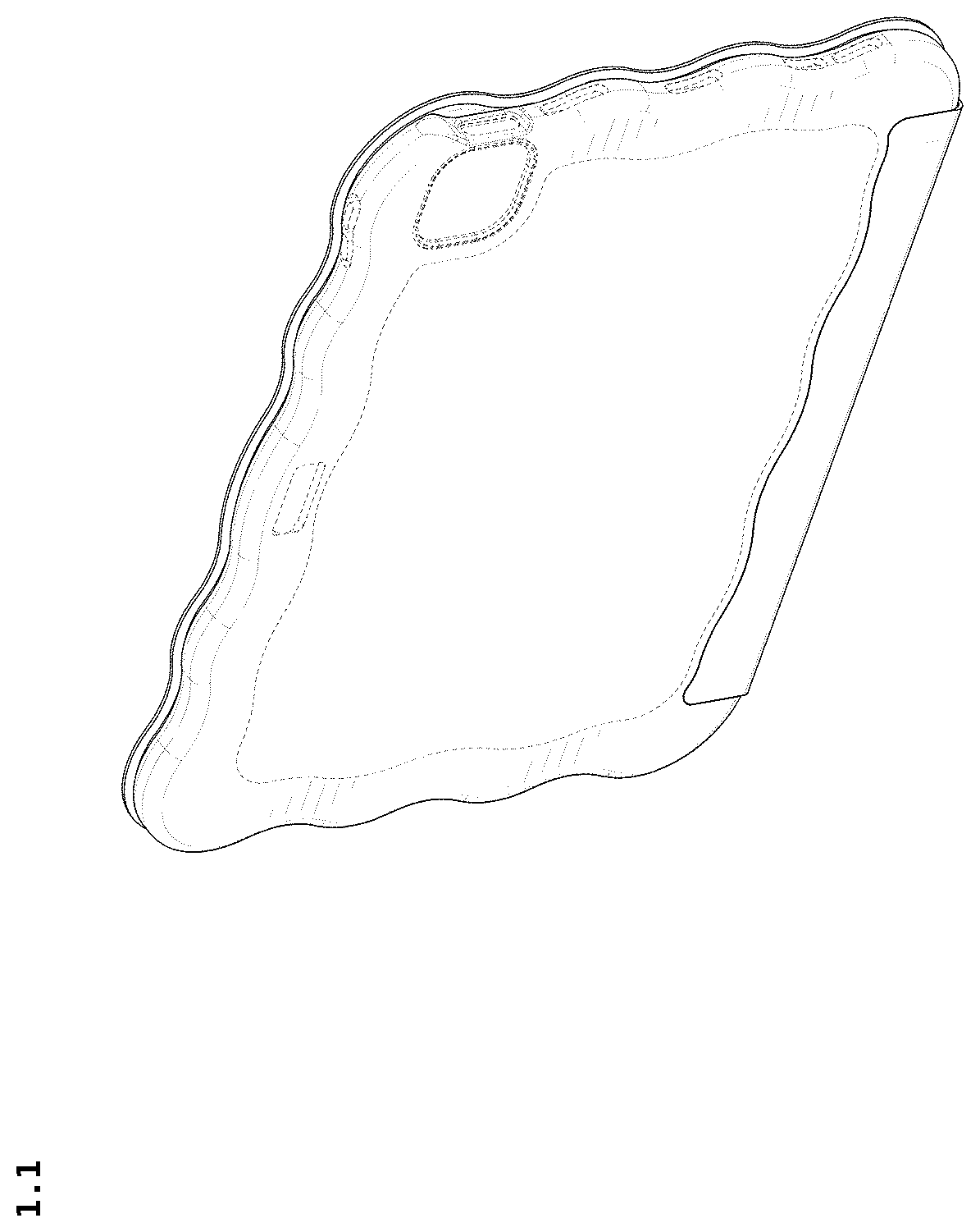 Patent USD1125175 Figure 1 – Tablet case