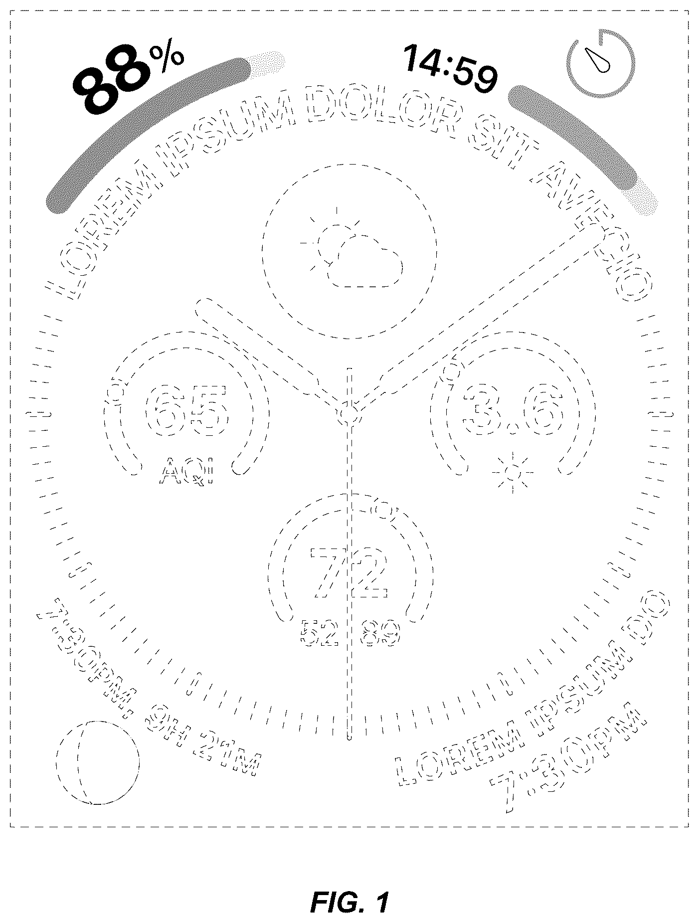 Patent USD1125218 — Display screen or portion thereof with graphical user interface — Figure 1