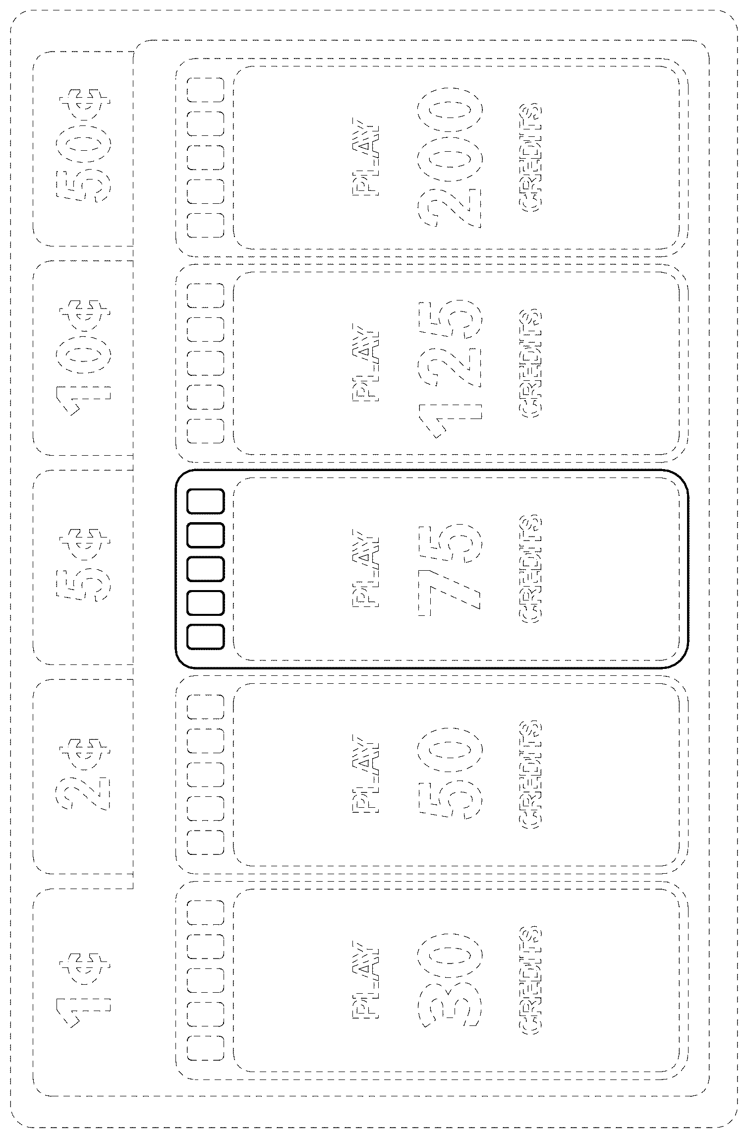 Patent USD1125242 — Gaming machine computer betting display screen or portion thereof with graphical user interface — Figure 1