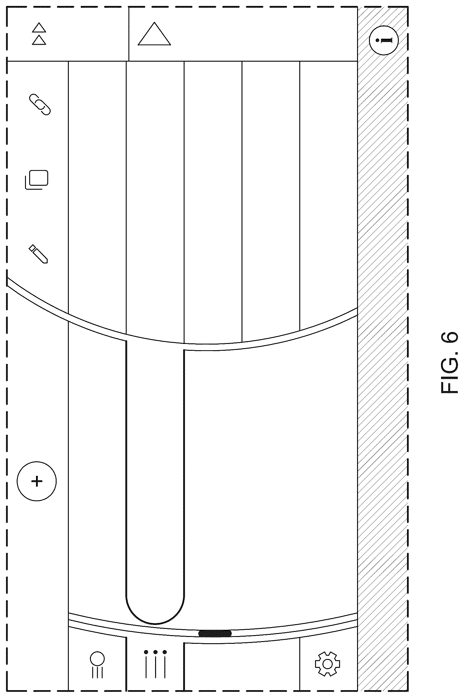 Patent USD1125243 Figure 6 – Display panel or portion thereof with a transitional graphical user interface