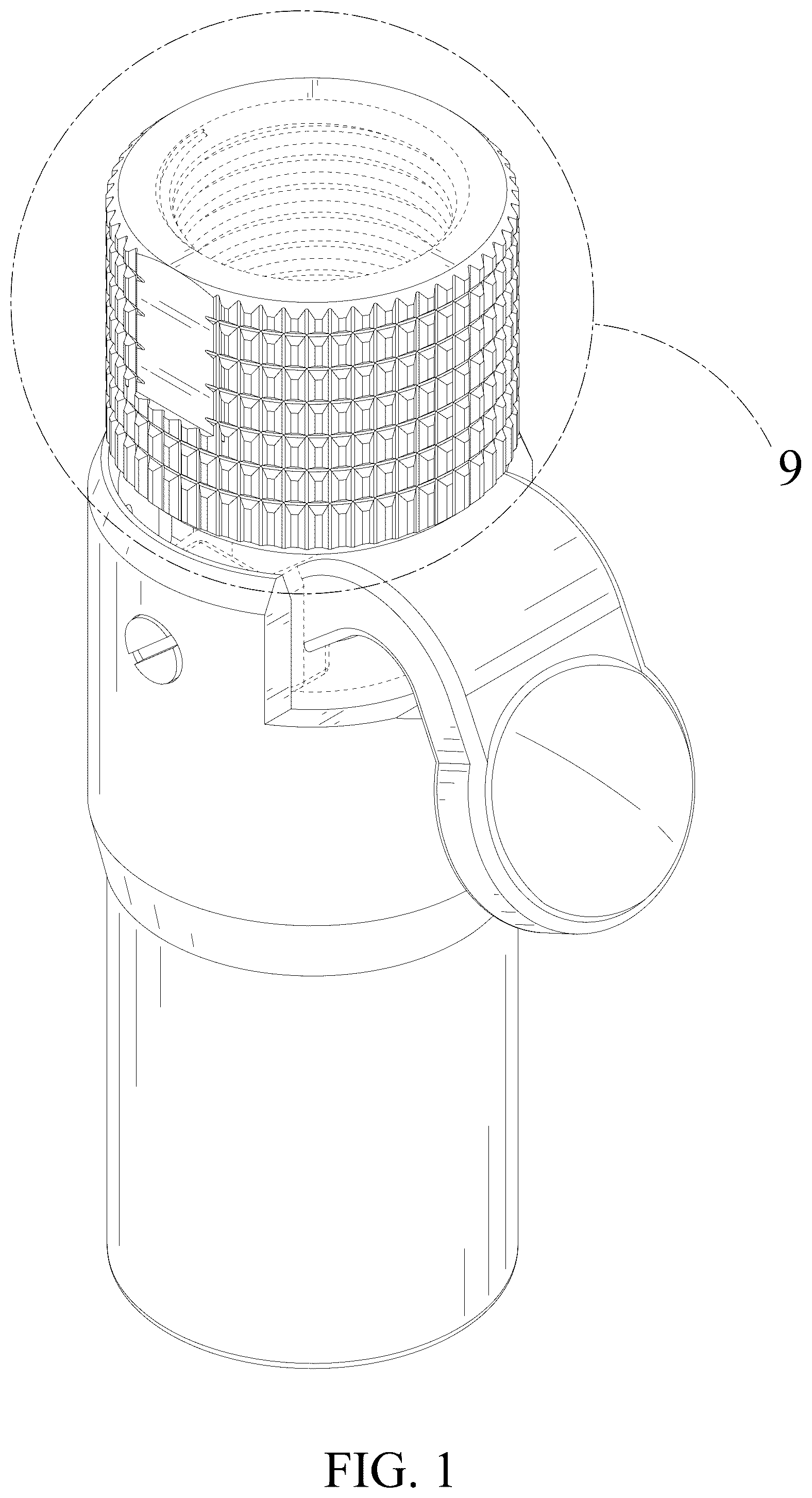 Patent USD1125279 Figure 1 – Air chuck