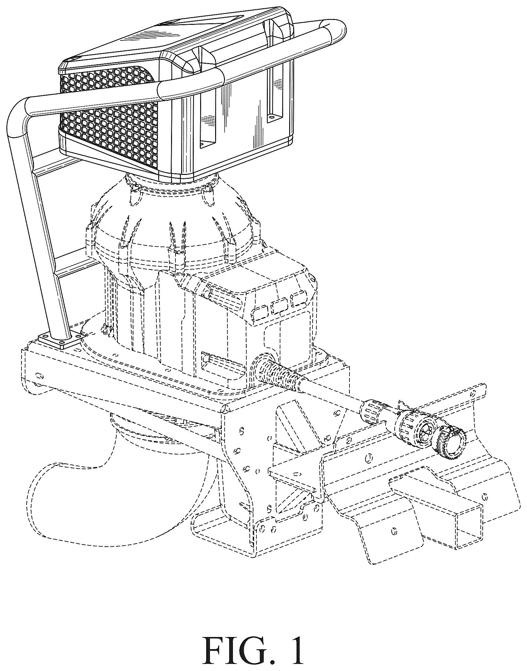 Patent USD1125285 — Zero-turn air box — Figure 1