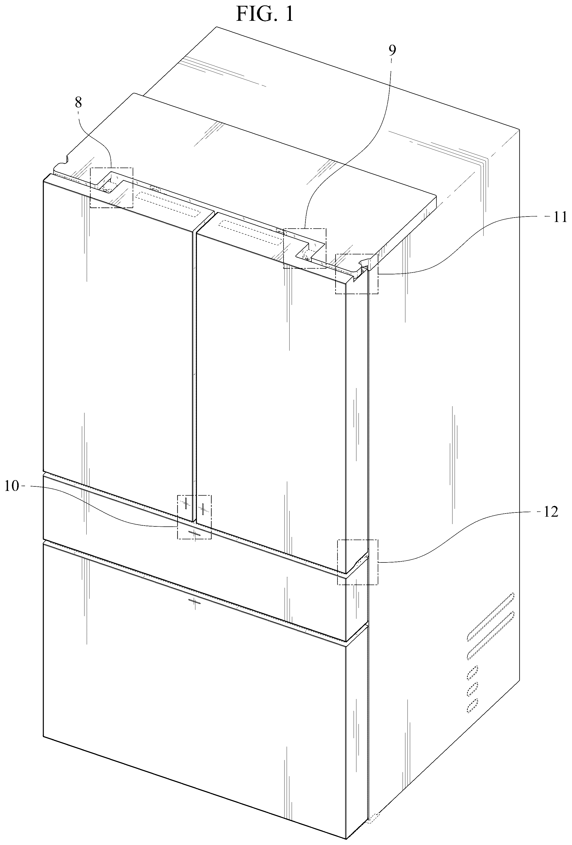 Patent USD1125294 — Refrigerator — Figure 1