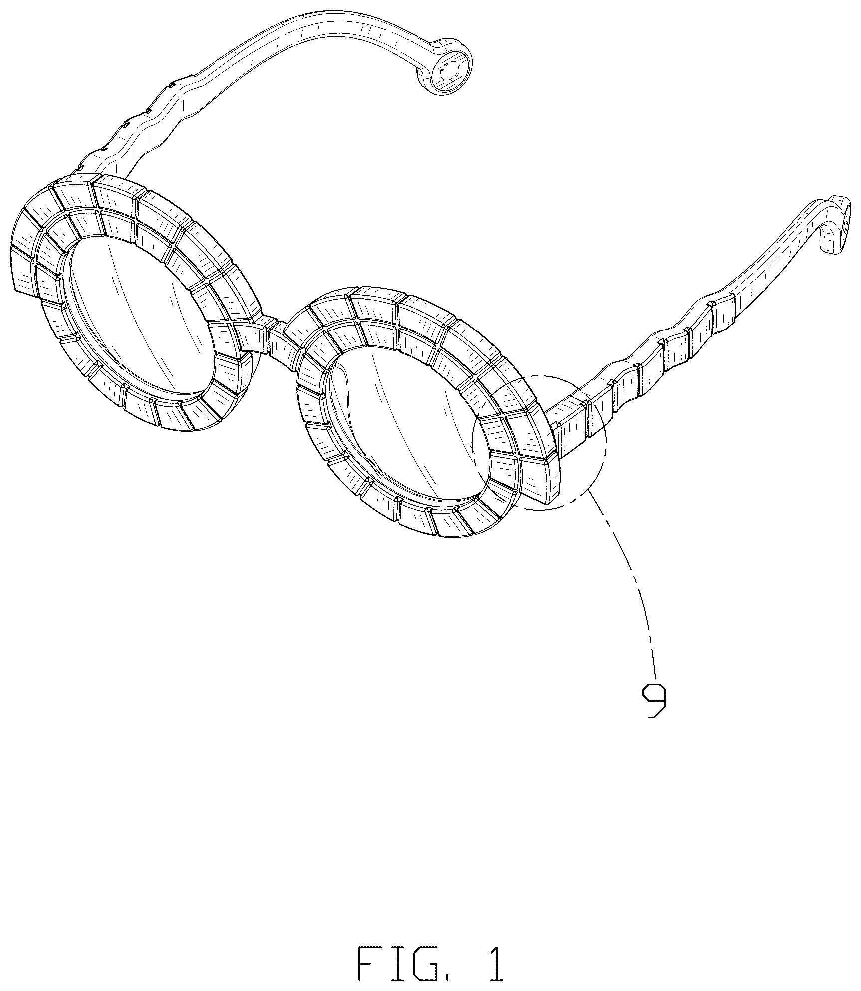 Patent USD1125343 Figure 1 – Sunglasses