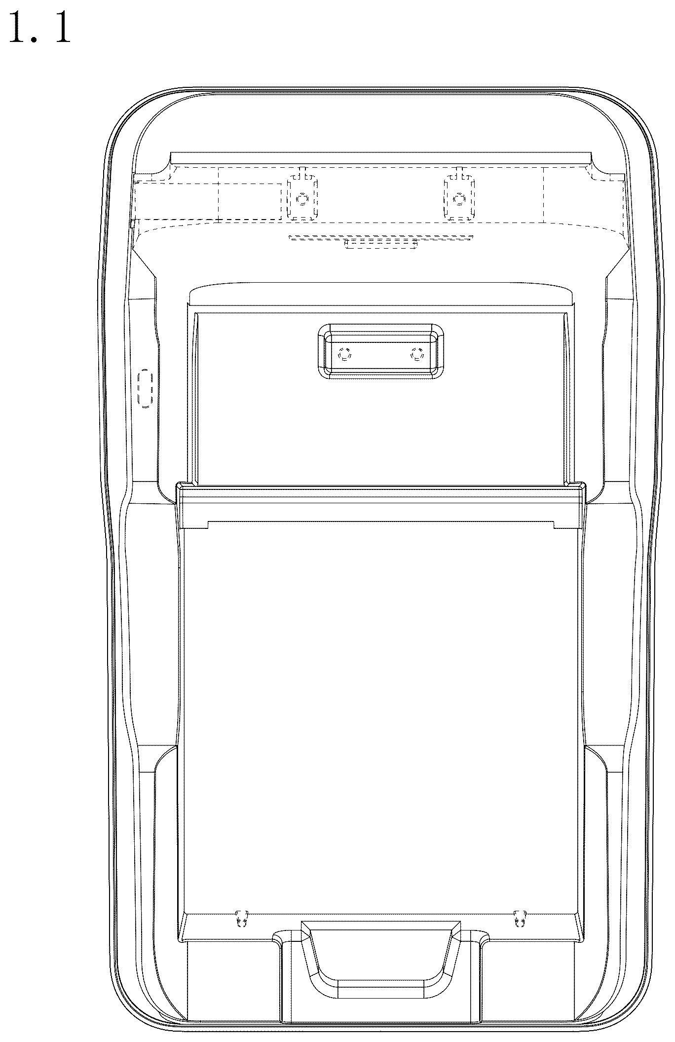 Patent USD1125354 — Base for point-of-sale terminal — Figure 1