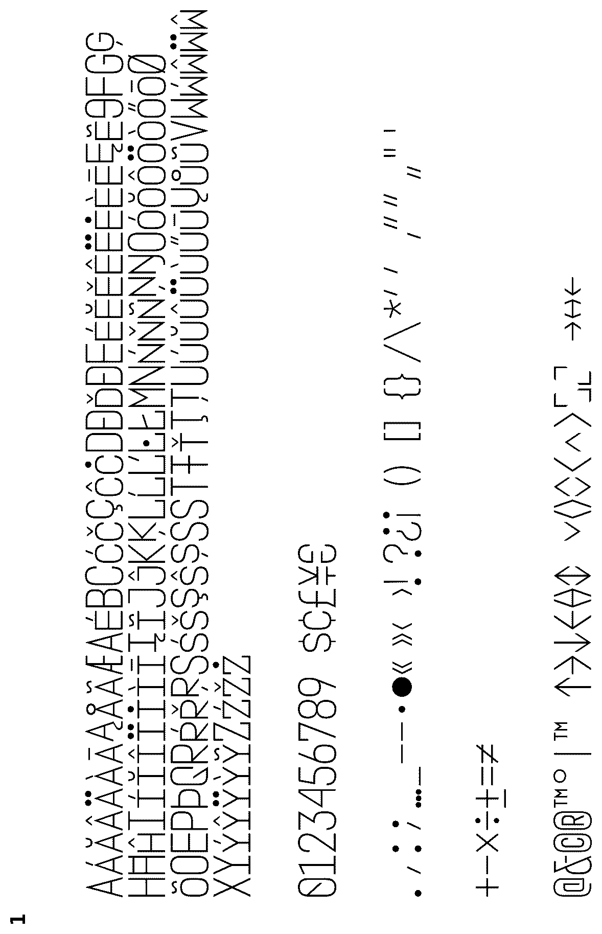 Patent USD1125358 — Typeface — Figure 1