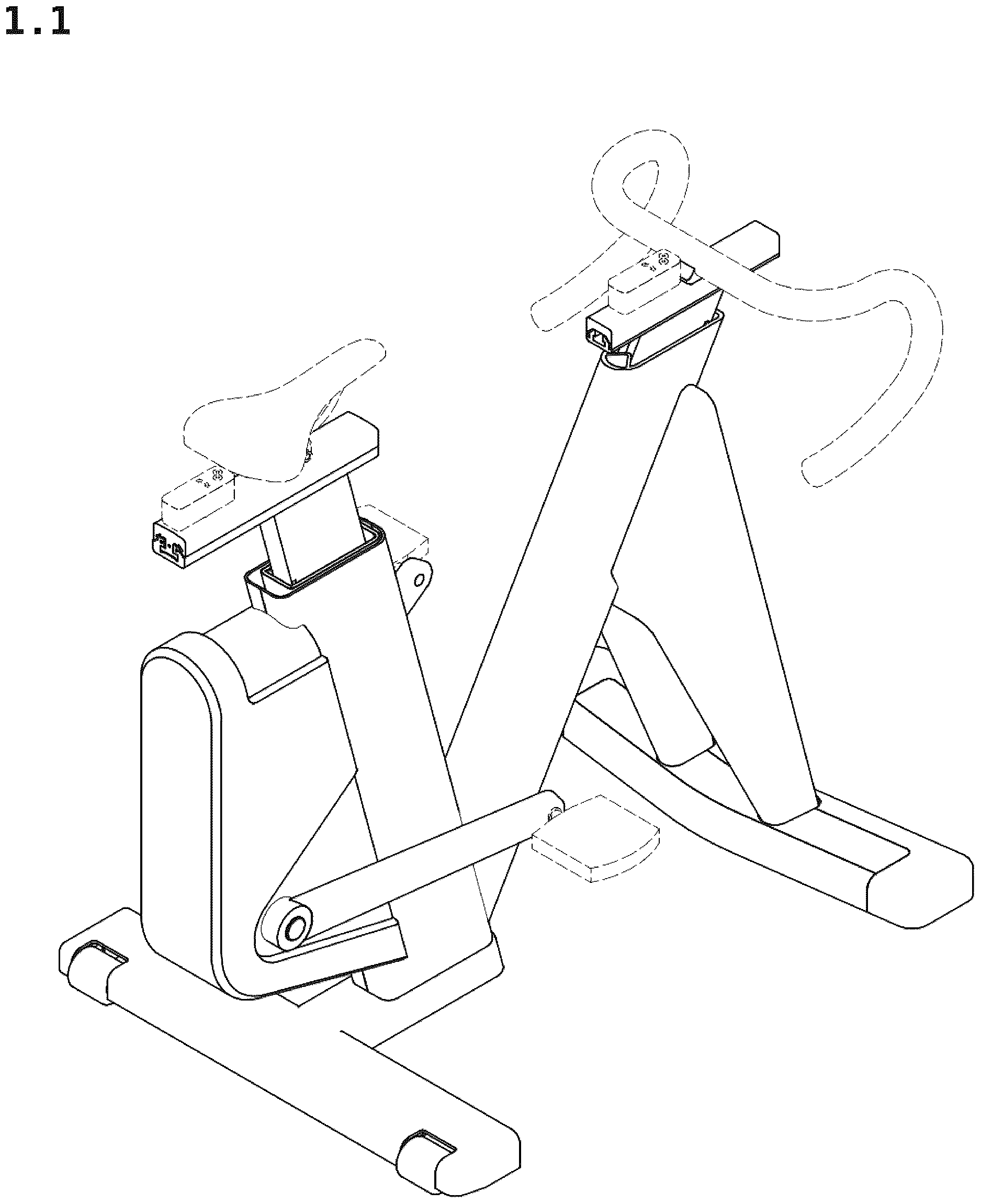 Patent USD1125410 — Exercise bike — Figure 1