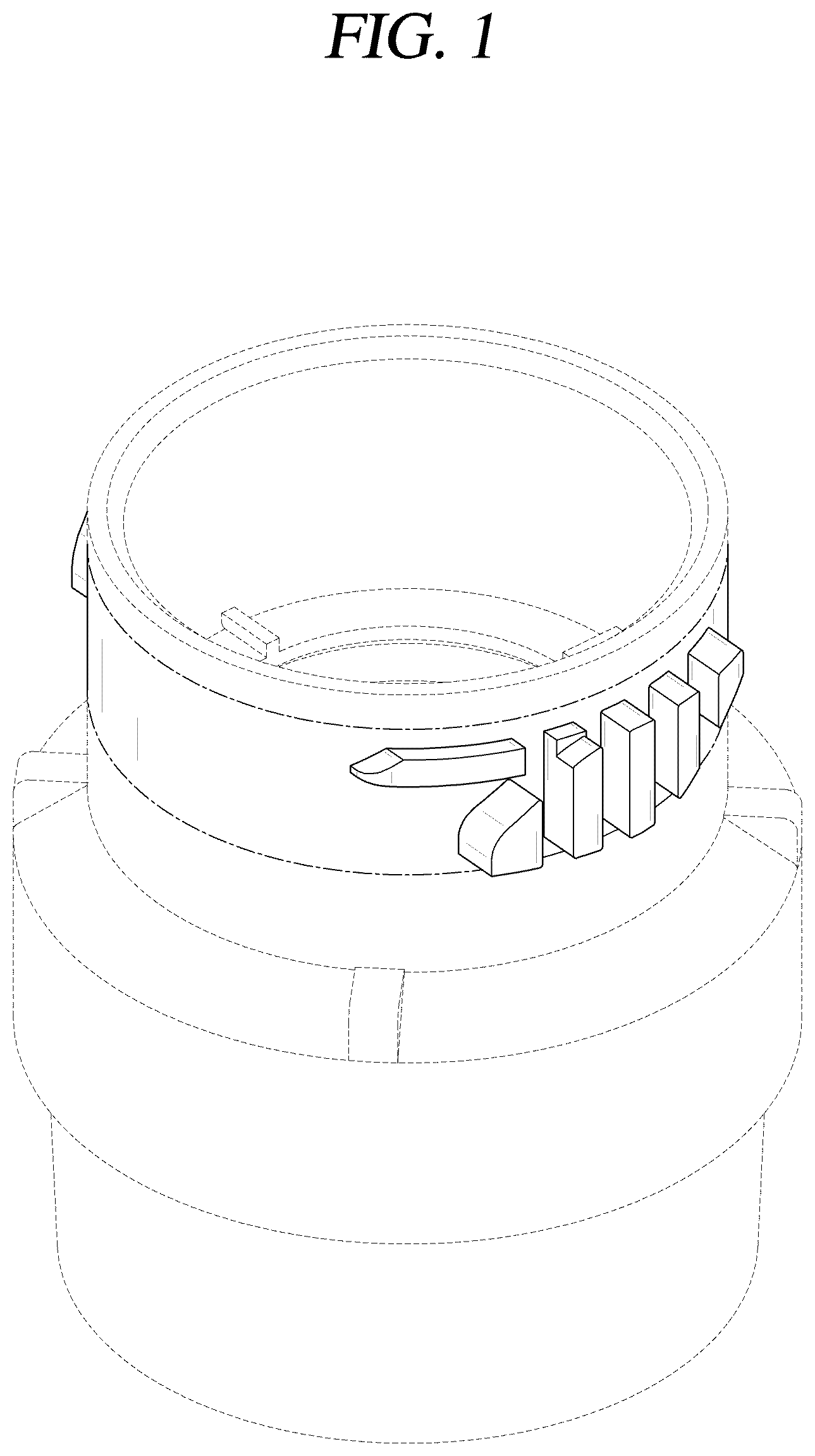 Patent USD1125455 Figure 1 – Head assembly for refrigerator filter