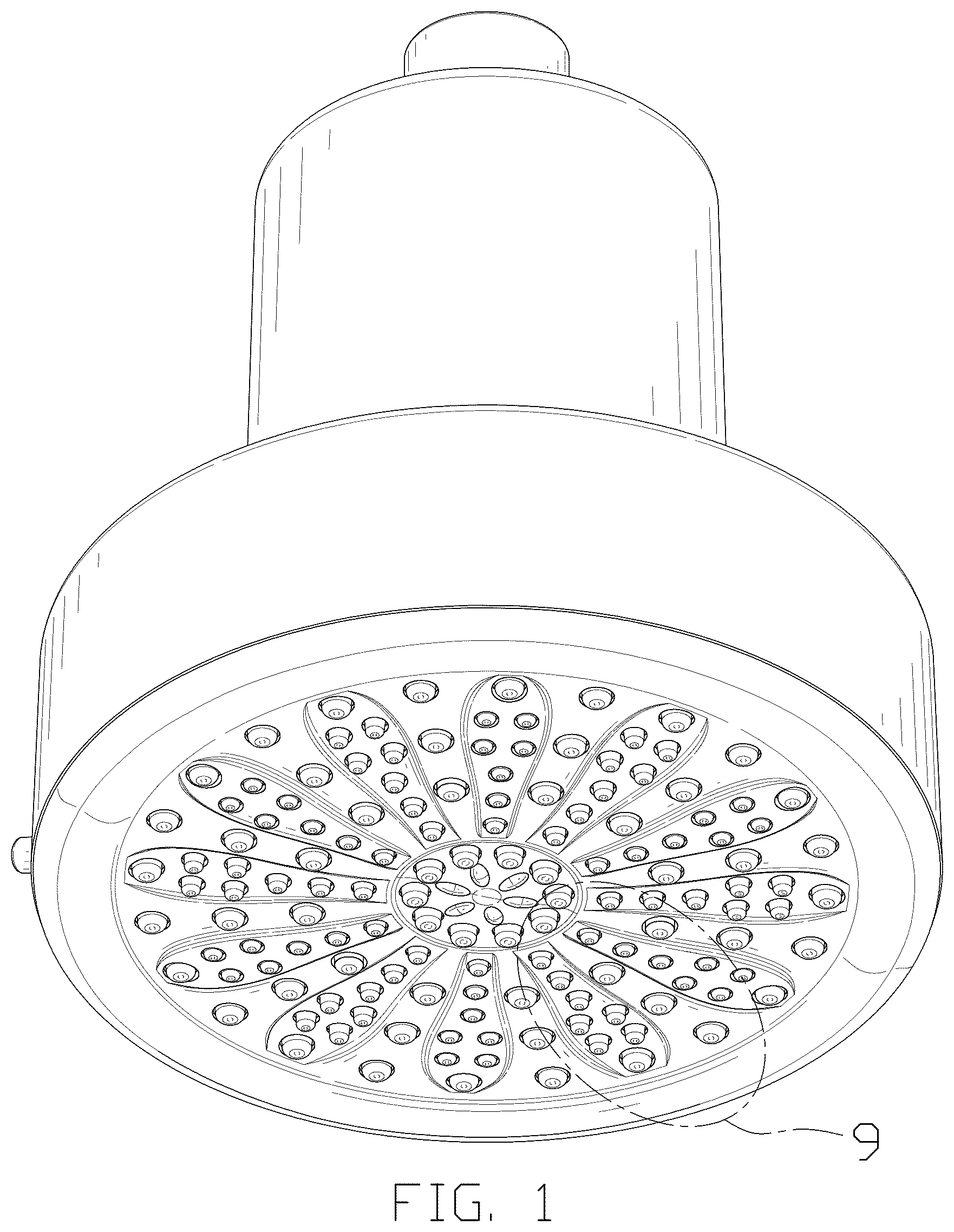 Patent USD1125458 — Spray head for shower — Figure 1