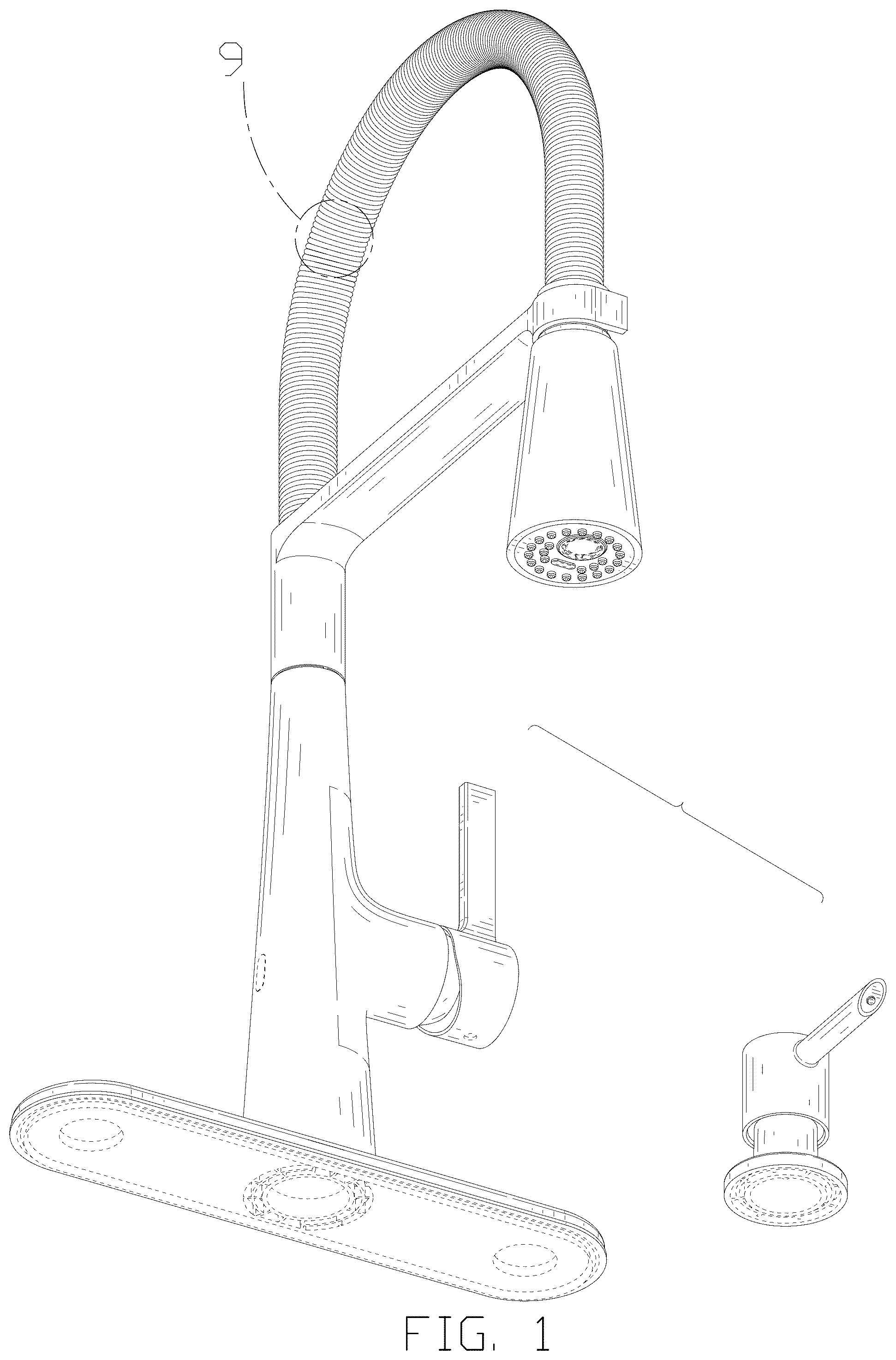 Patent USD1125470 Figure 1 – Faucet kit