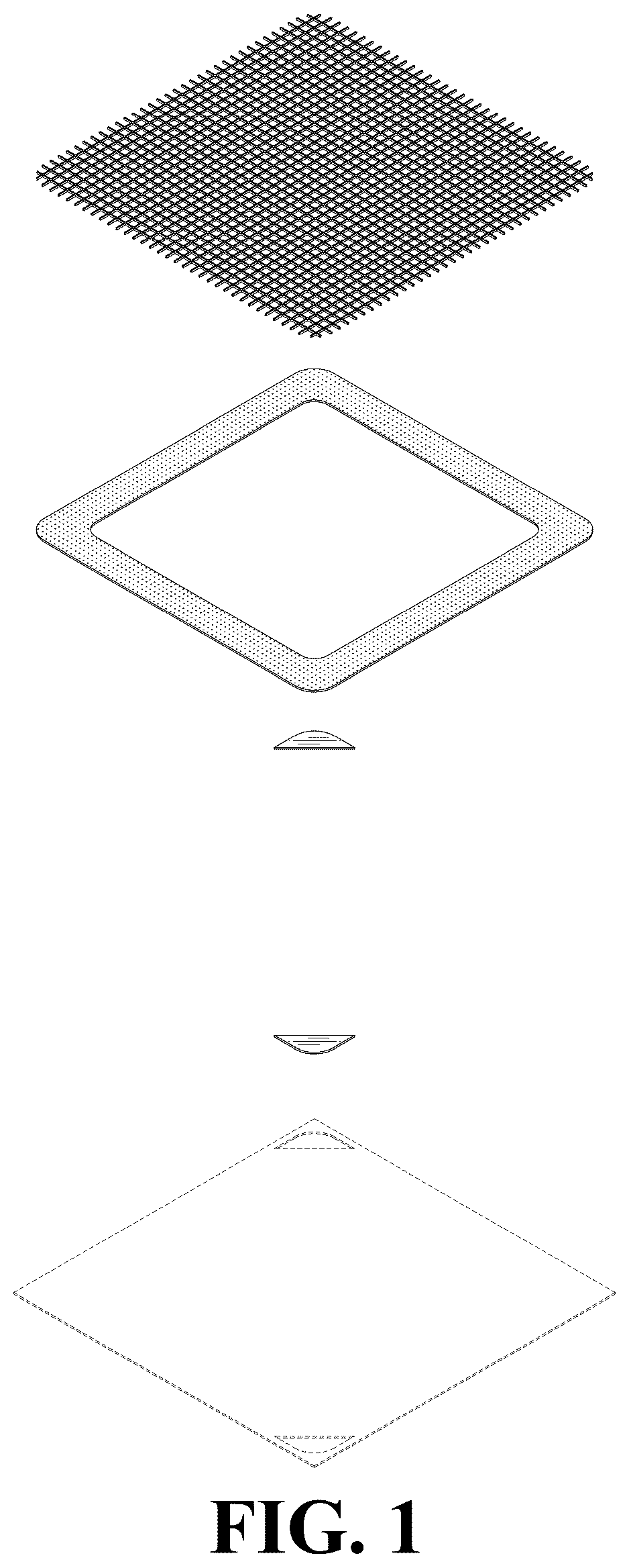 Patent USD1125482 — Shower drain mesh strainer sticker — Figure 1