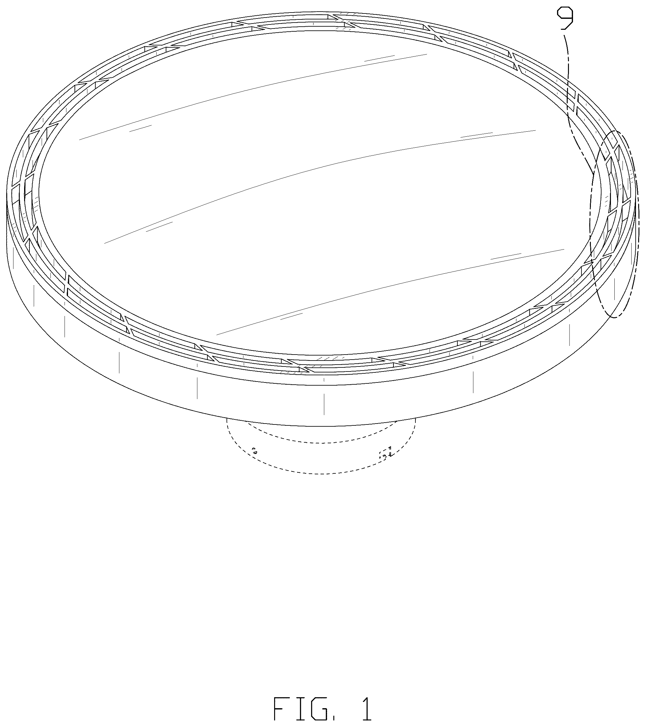 Patent USD1125509 Figure 1 – Fan with light