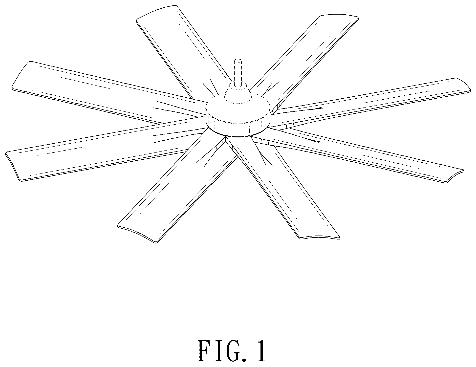 Patent USD1125510 — Ceiling fan — Figure 1