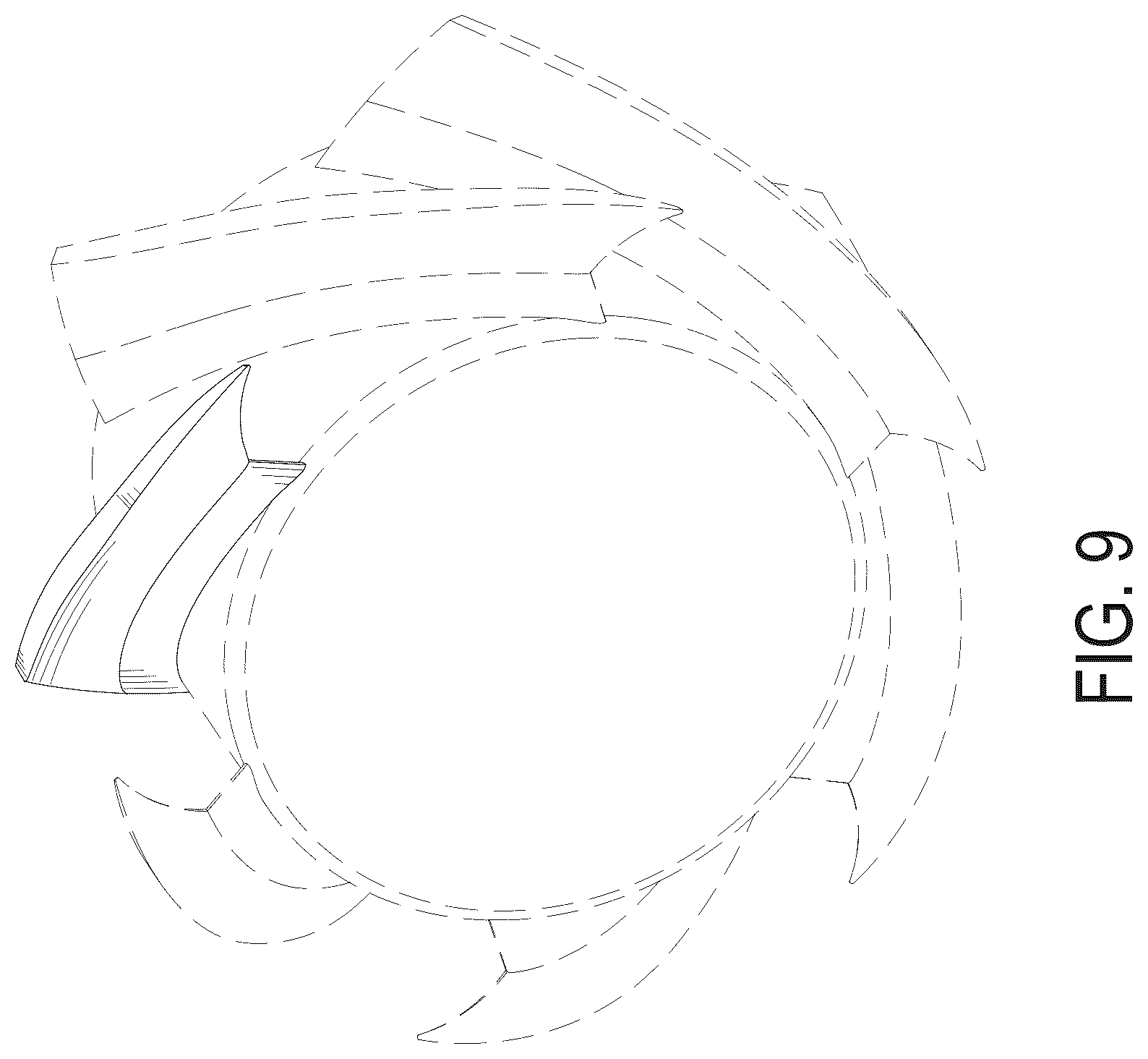 Patent USD1125522 Figure 9 – Fan blade