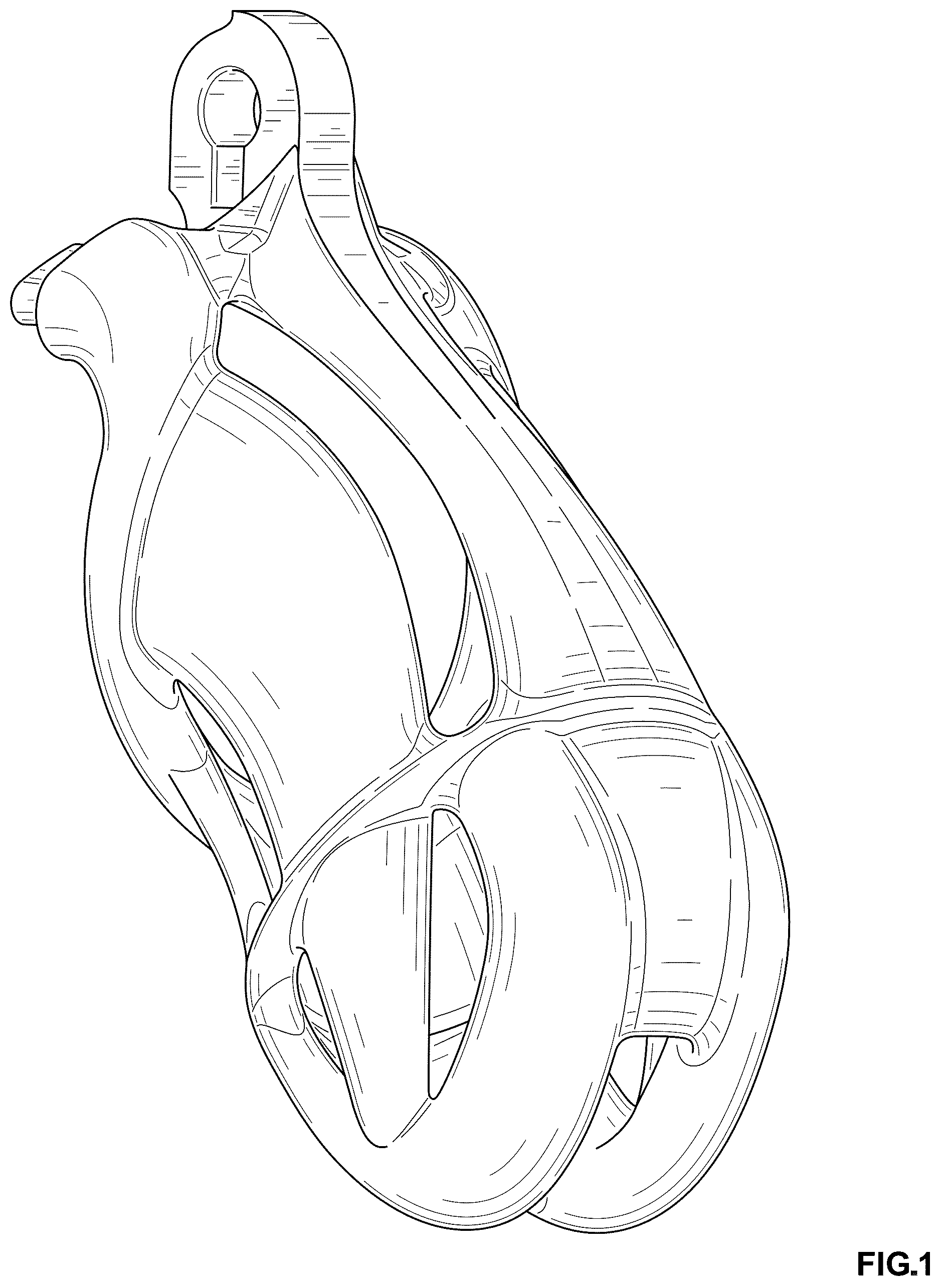 Patent USD1125523 Figure 1 – Shaft cage for a male chastity apparatus
