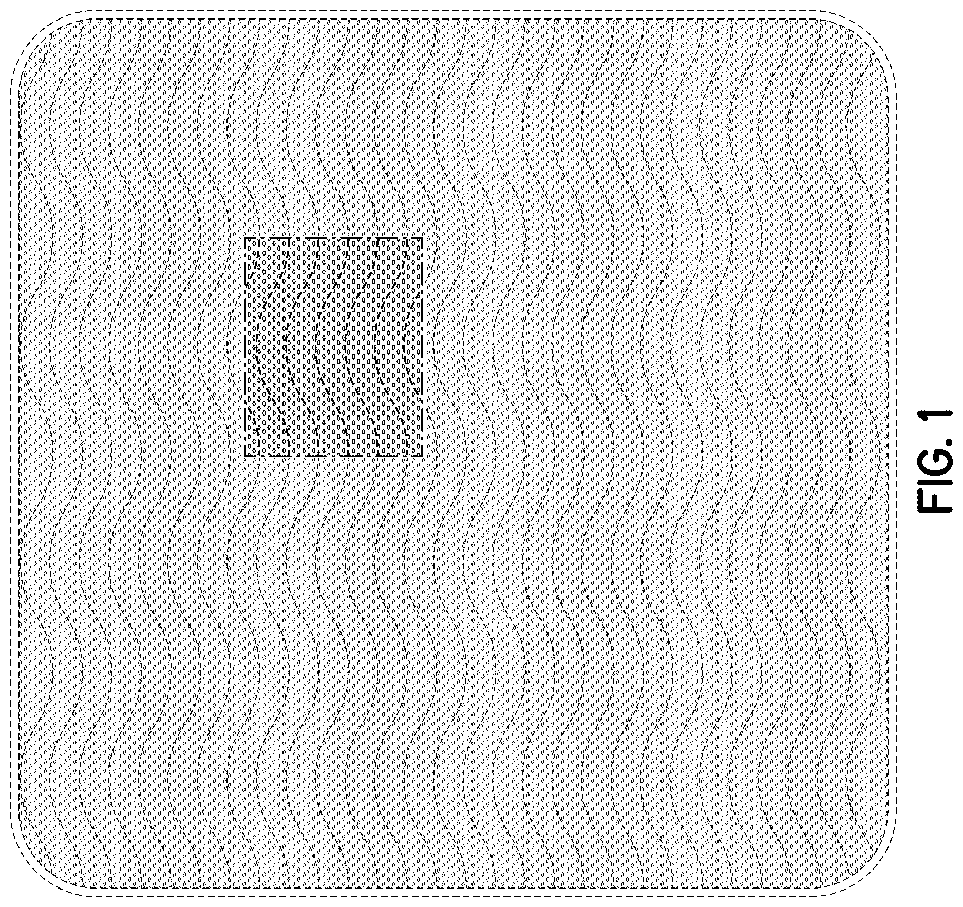 Patent USD1125540 Figure 1 – Incontinence pad with patterned surface
